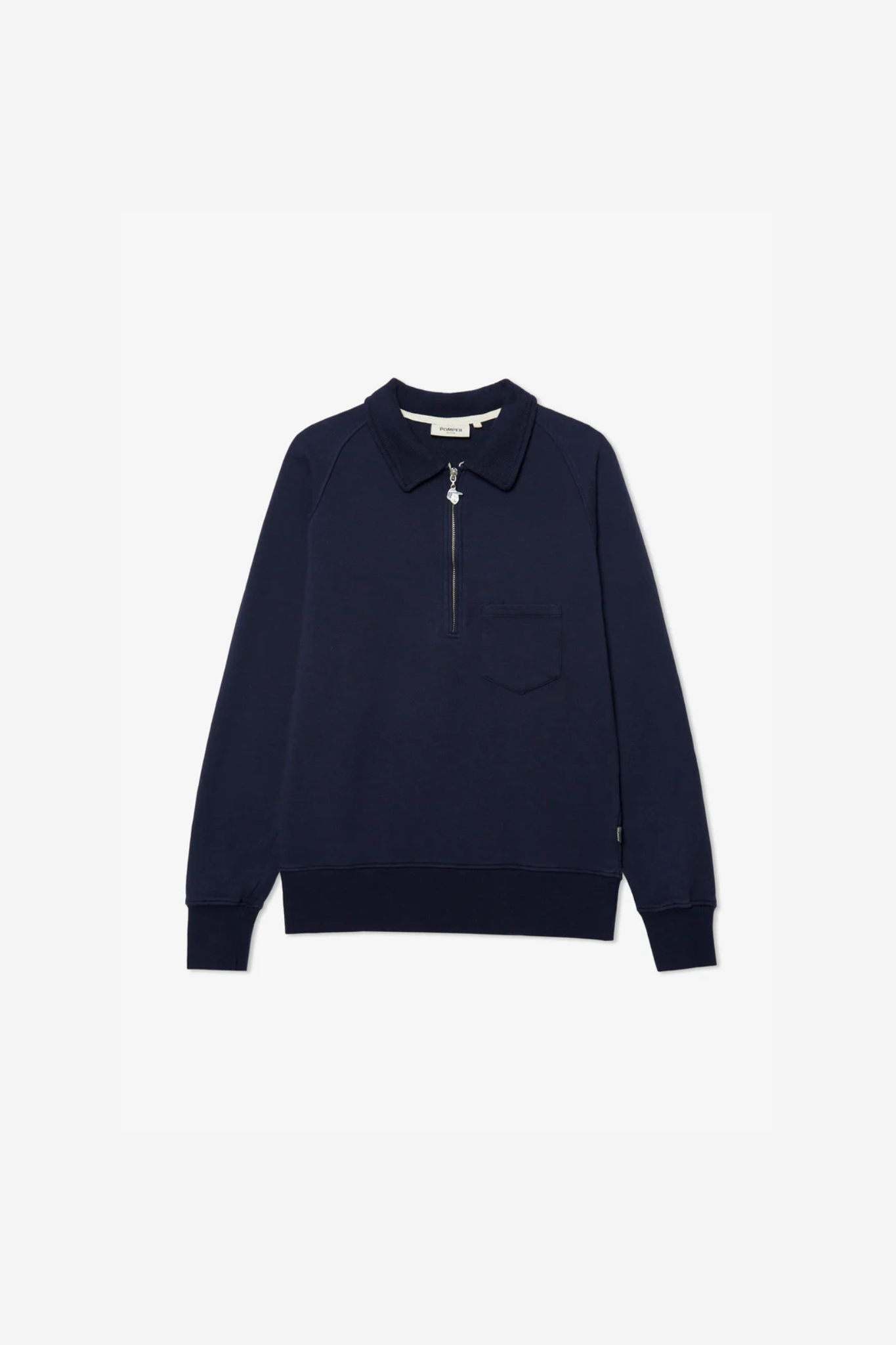 POCKET ZIPPER SWEATSHIRT - NAVY