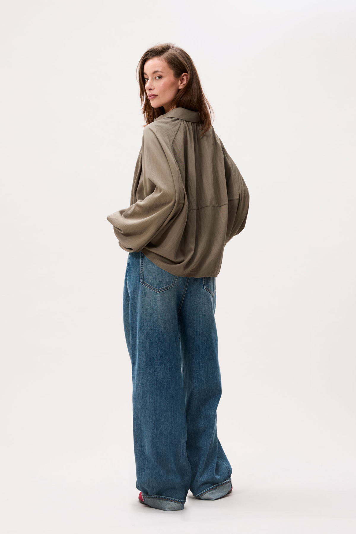 DRAPED BLOUSE - BEETLE