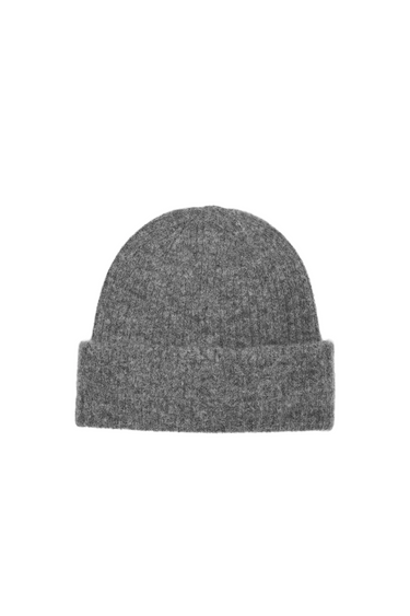 SLFMALINE LANO KNIT BEANIE - MED GREY MELANGE