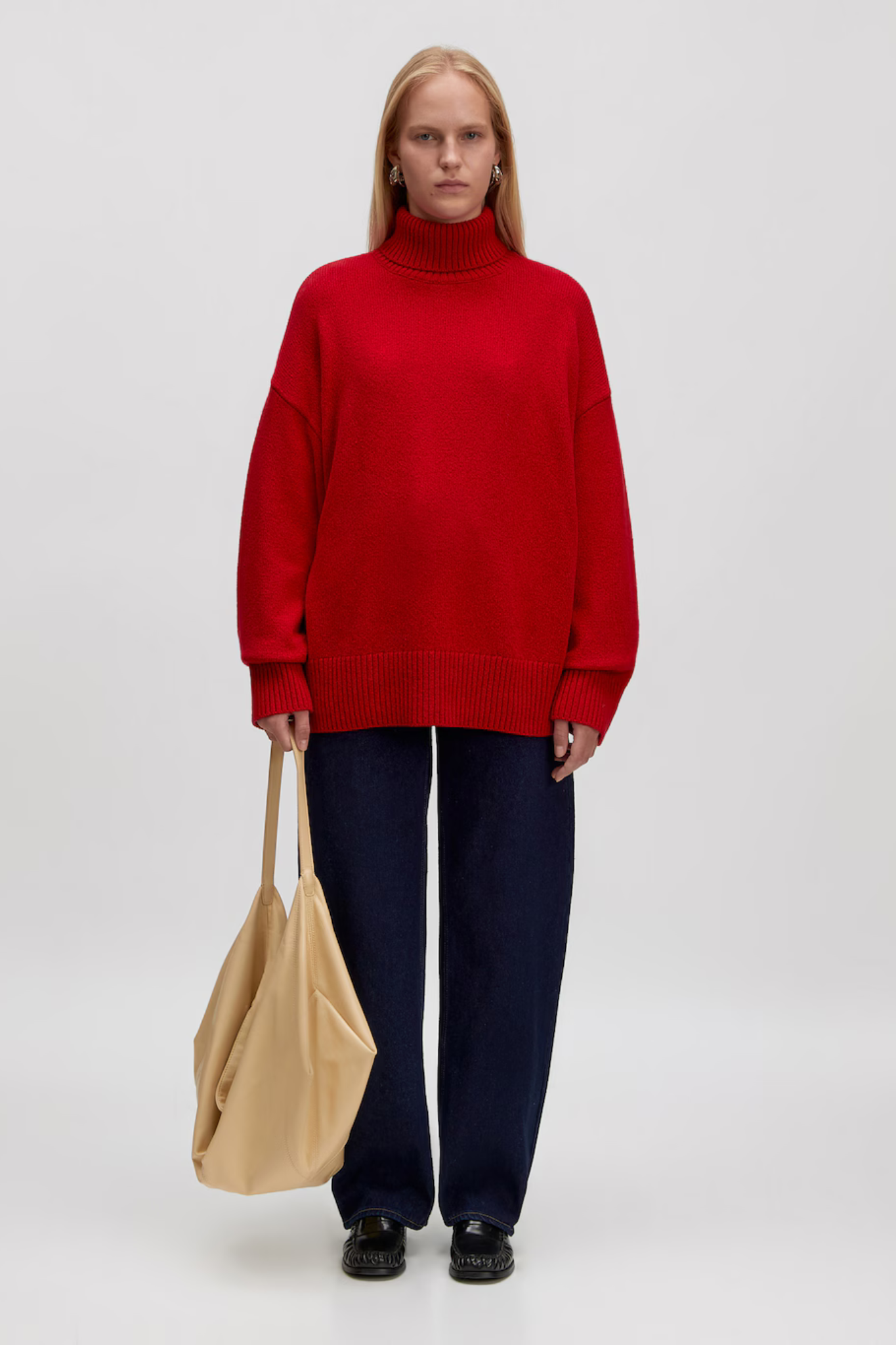 LAHELA WOOL JUMPER - TANGO RED
