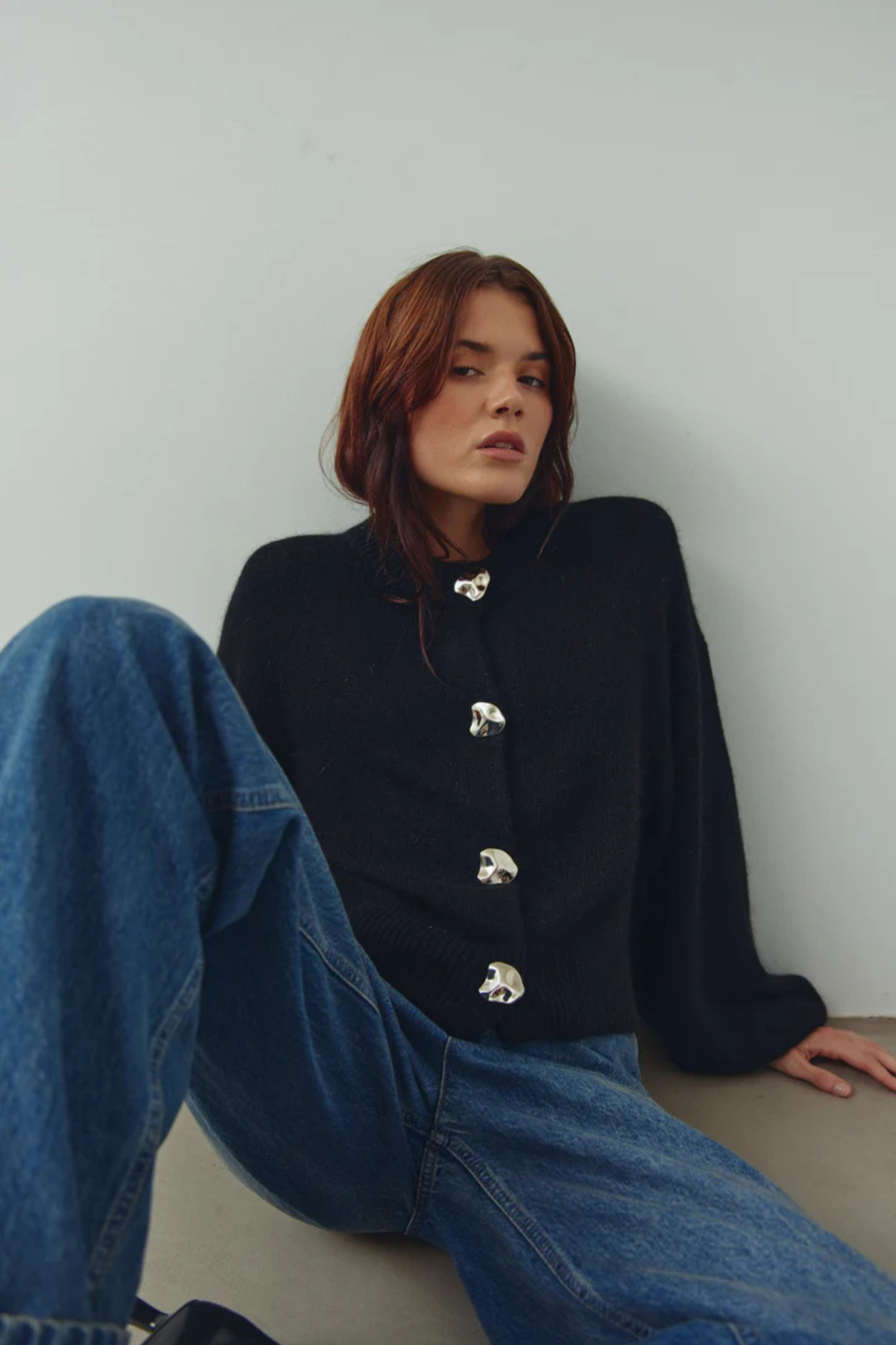 MILEY KNIT CARDIGAN - BLACK
