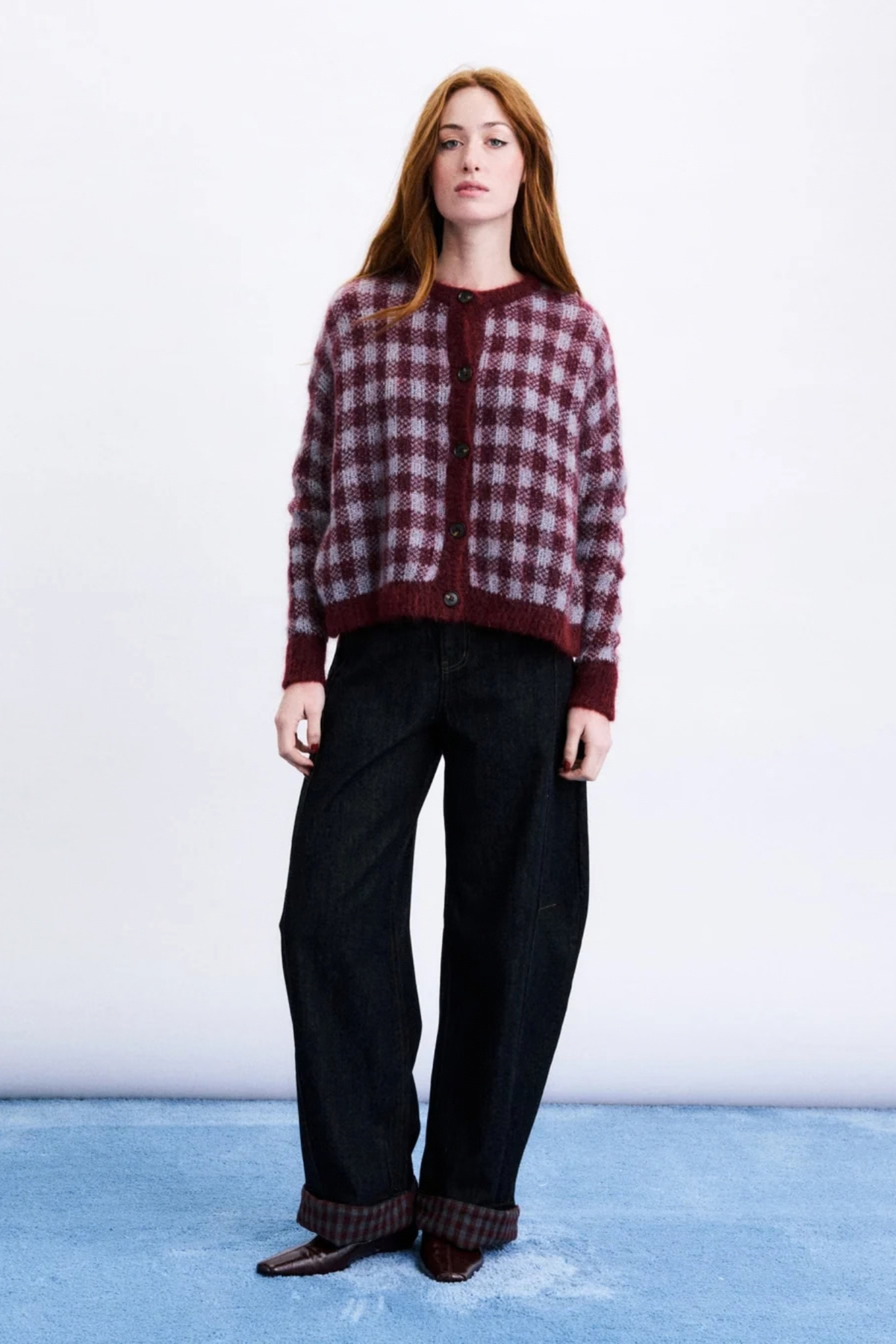 AOMORI CARDIGAN - BORDEAUX