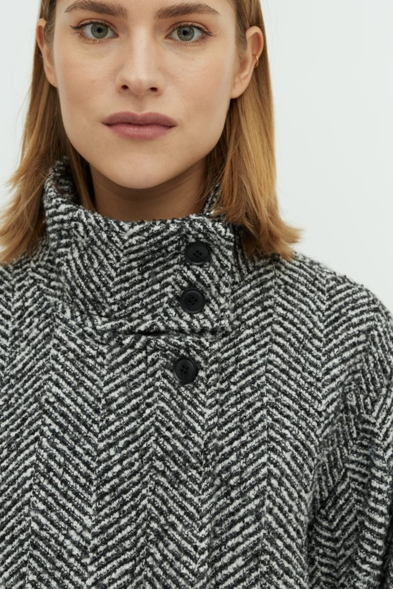 MAKAIA-M HERRA JACKET - GREY HERRINGBONE