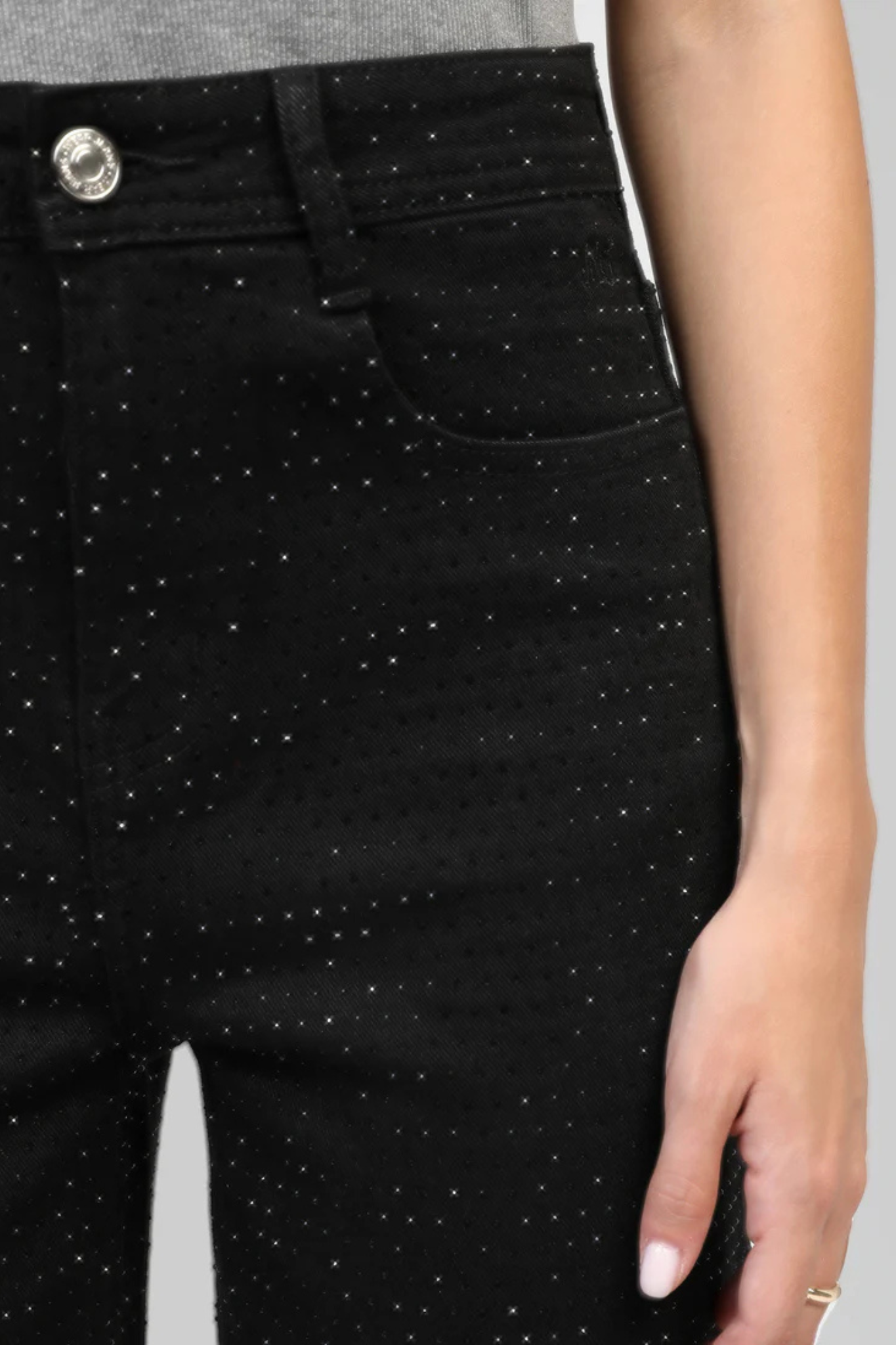 PAILLETTES JEANS - BLACK