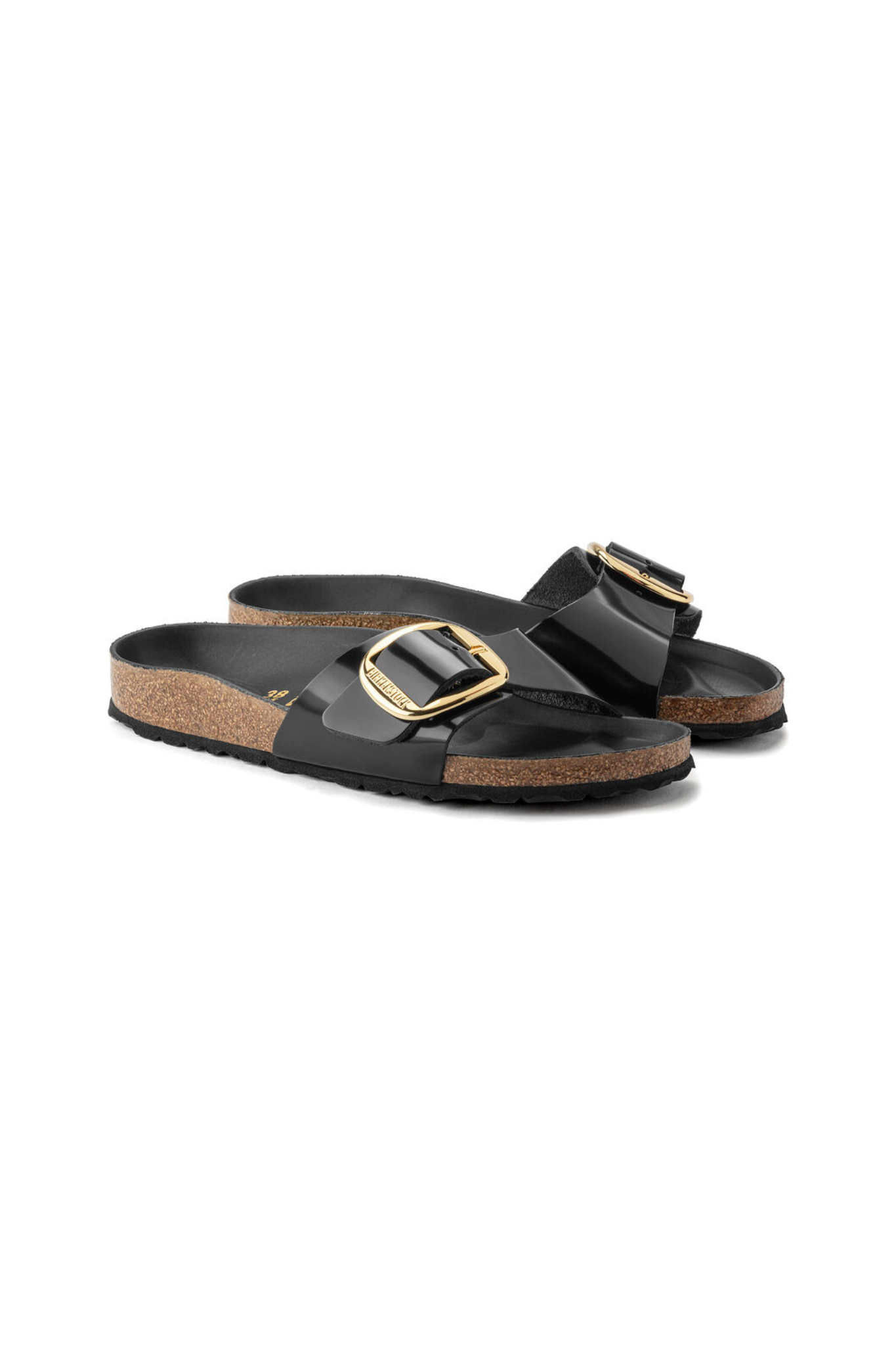 1022541 - MADRID BIG BUCKLE SANDAL WOMEN - HIGH SHINE BLACK