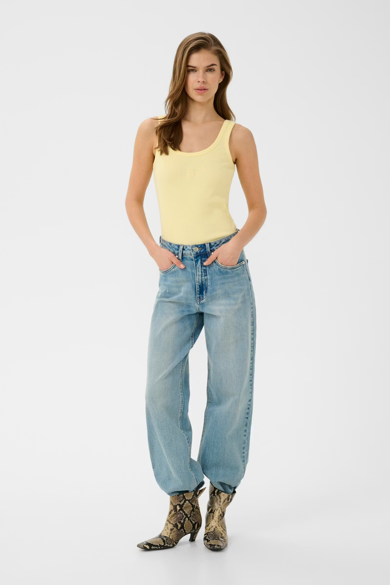 DREW LOG TANK TOP - YELLOW