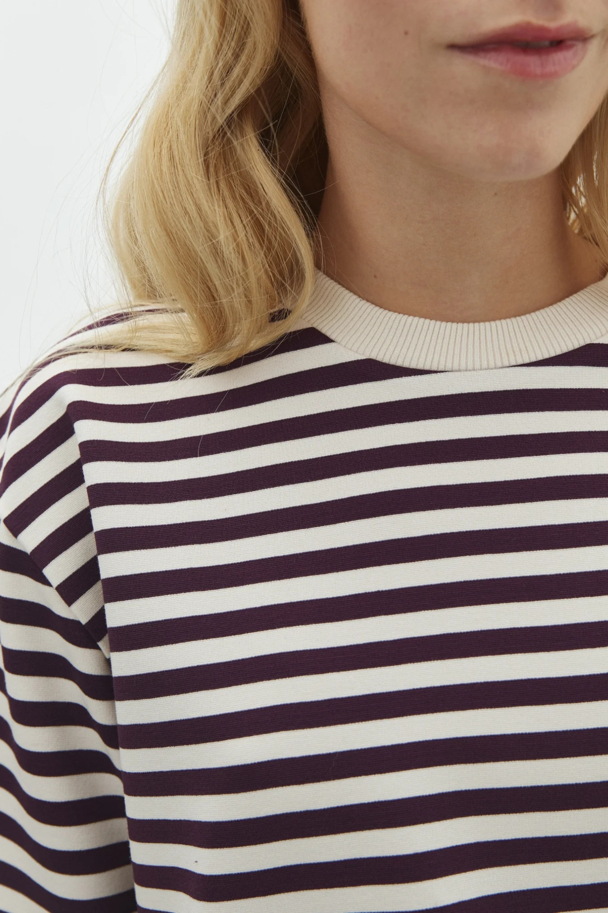 EMRYS BETSY STRIPE T-SHIRT - PURPLE SUGAR