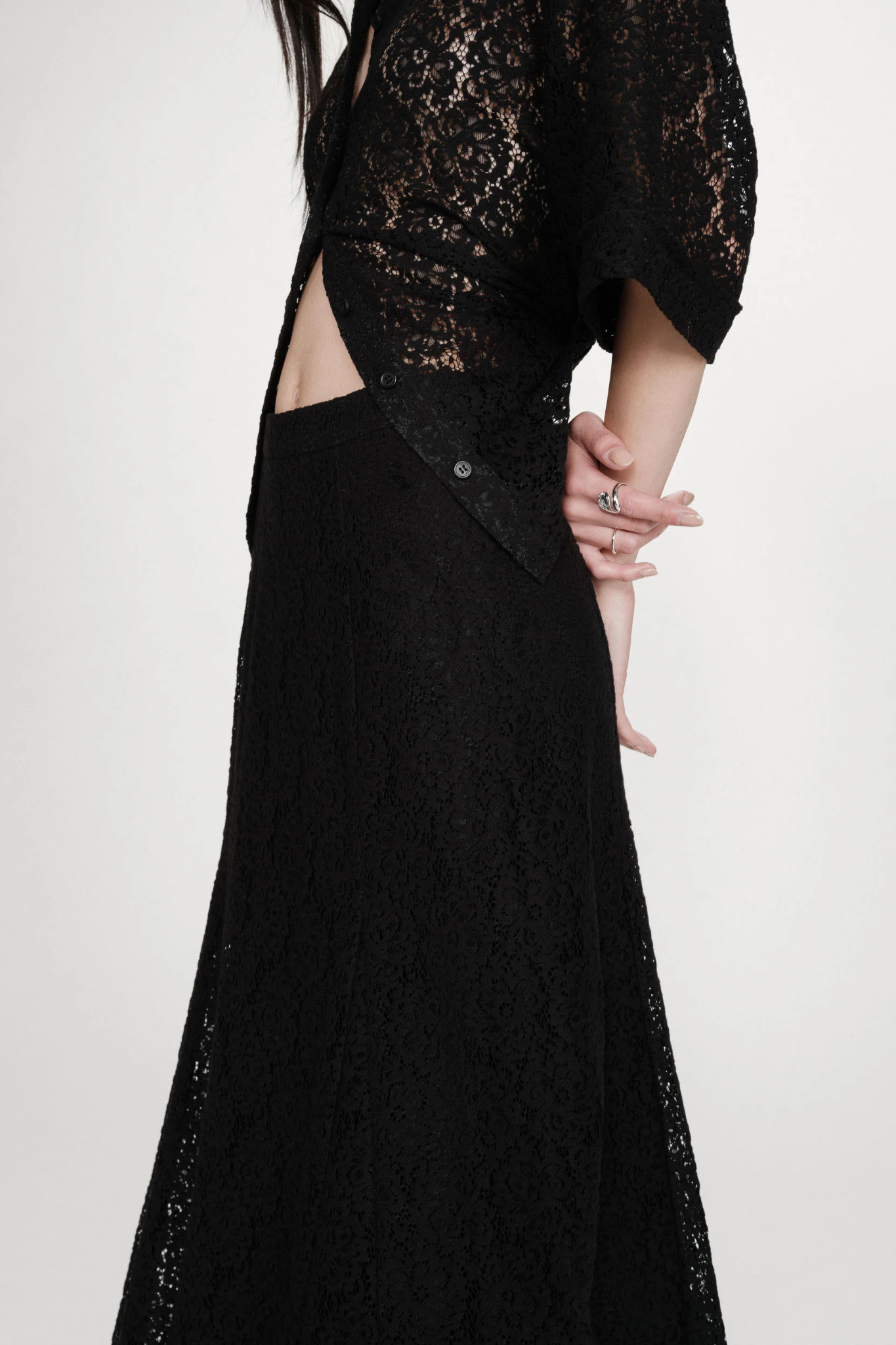 VISENYA MAXI SKIRT - BLACK