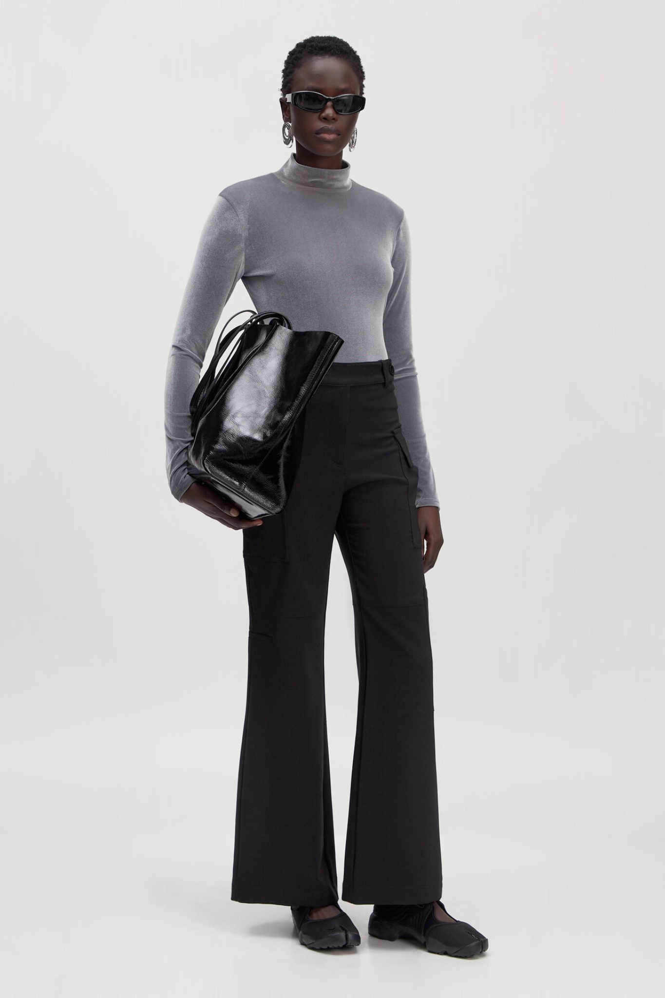 FIORE LONGSLEEVE TOP - GRANITE GREY