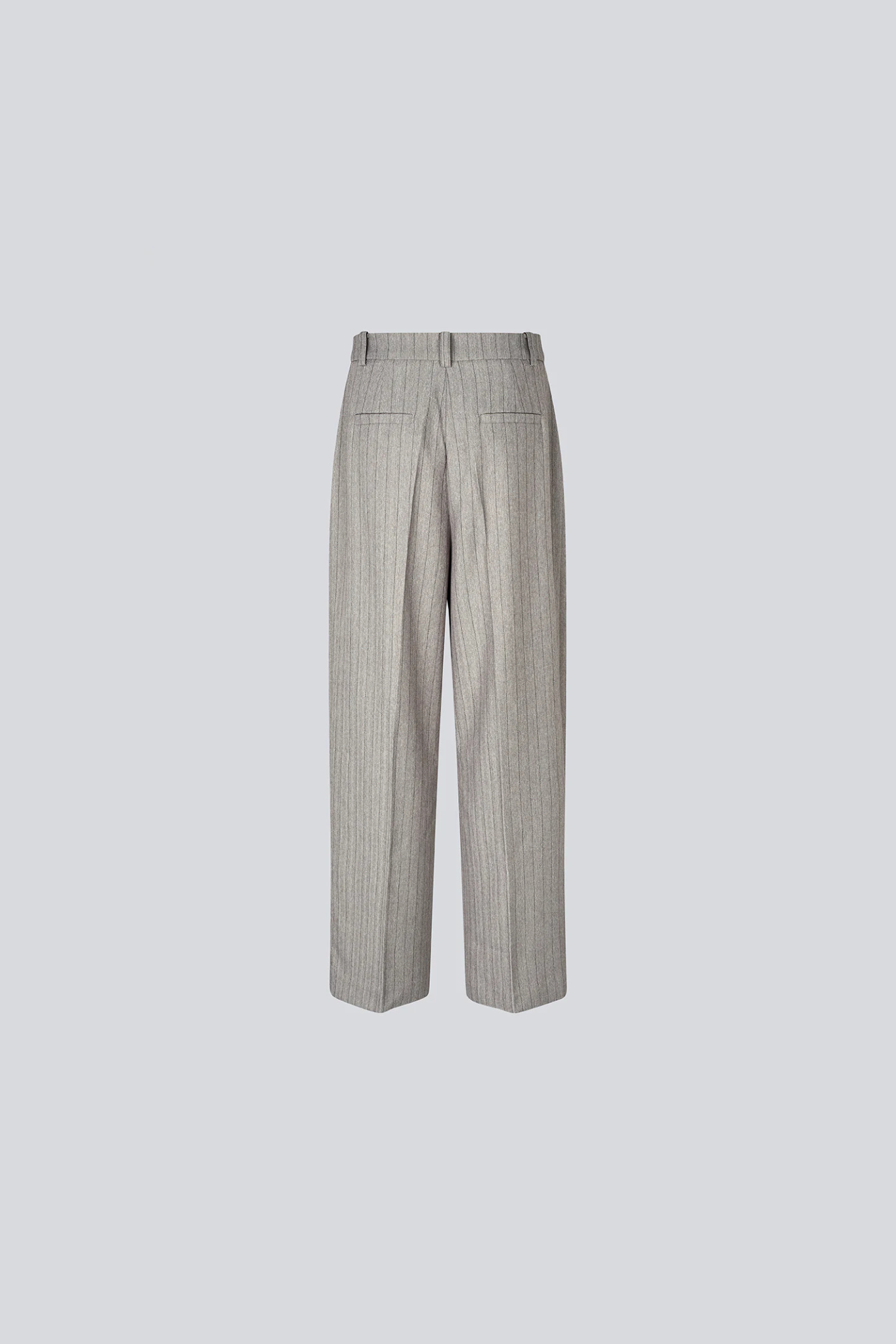 MERIDA PANTS - GREY MELANGE PINSTRIPE