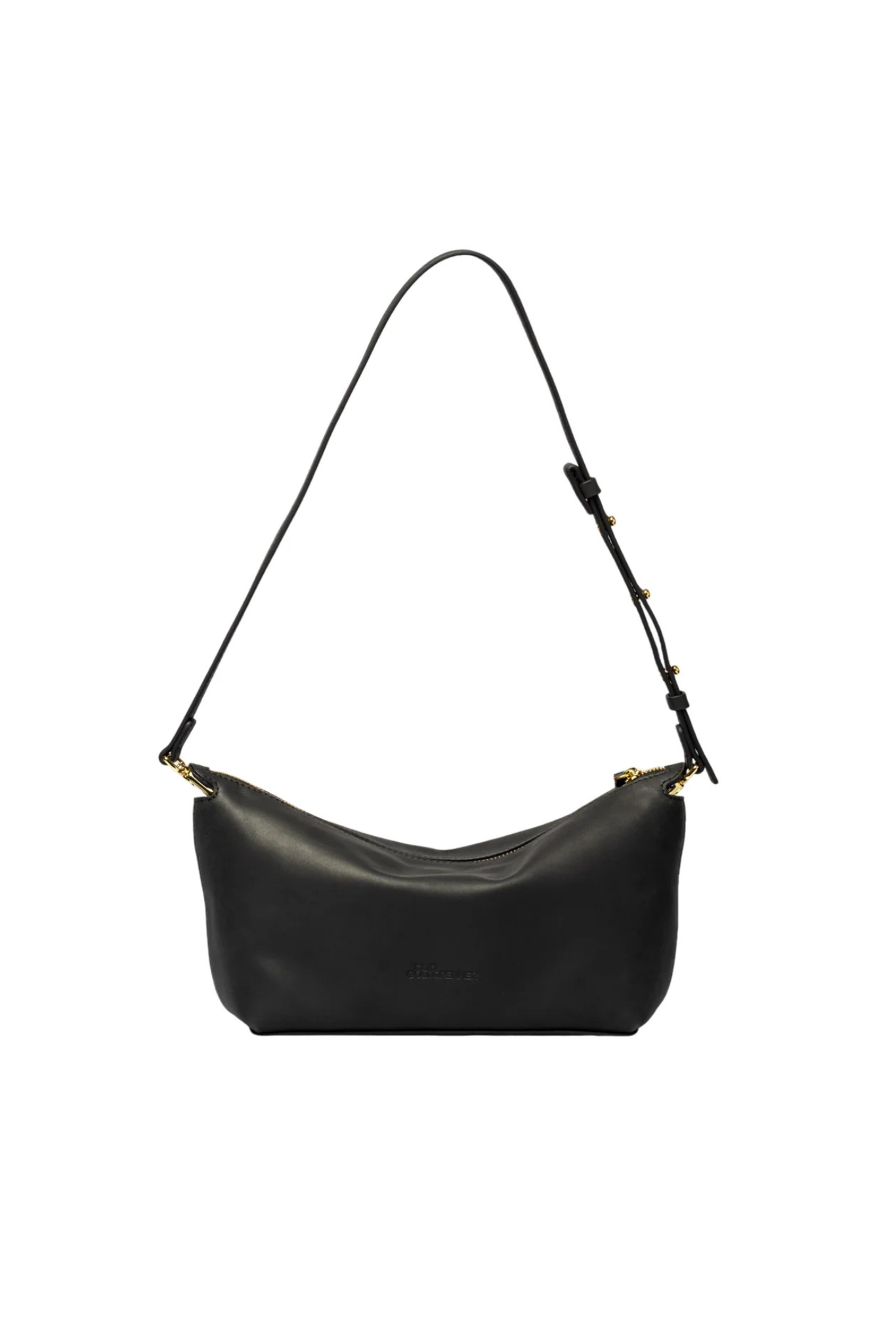 Clio Goldbrenner black Stella classic bag. Back view