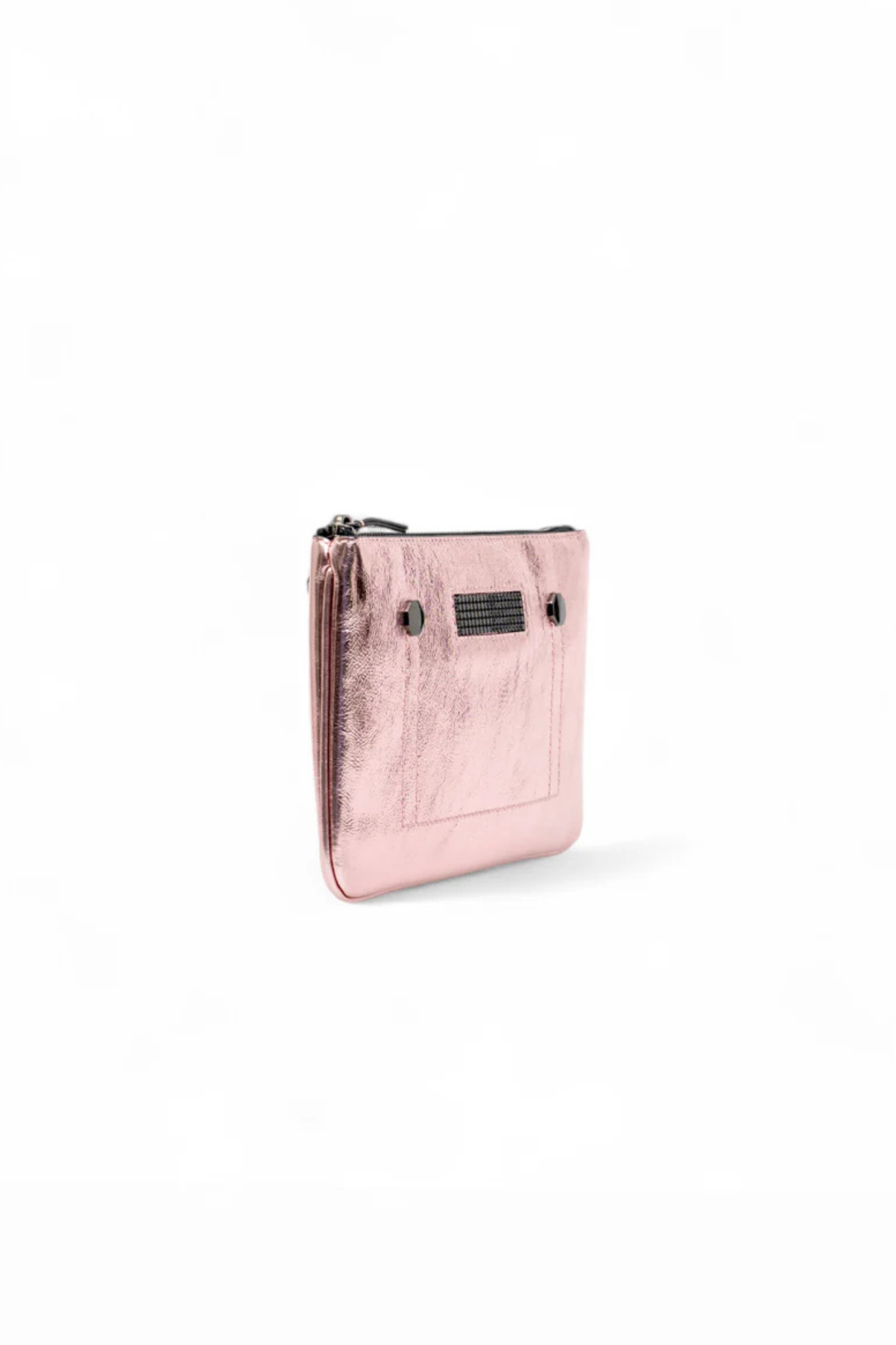 Clio Goldbrenner mini light pink bag. Side flatlay view