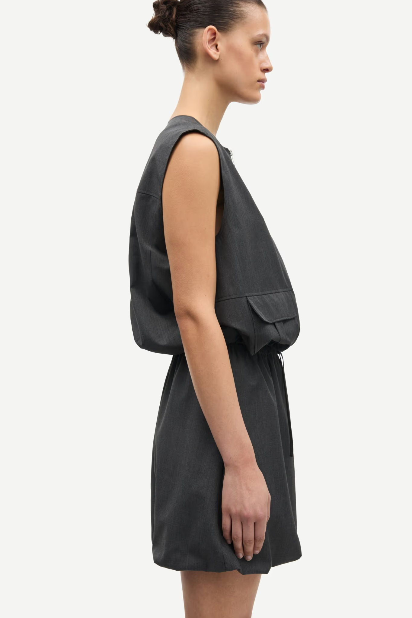 KELLY VEST - DARK GREY MEL