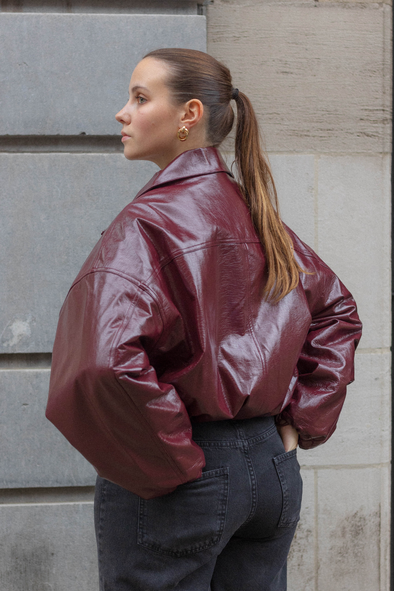 PAQUITA BOMBER JACKET - BORDEAUX