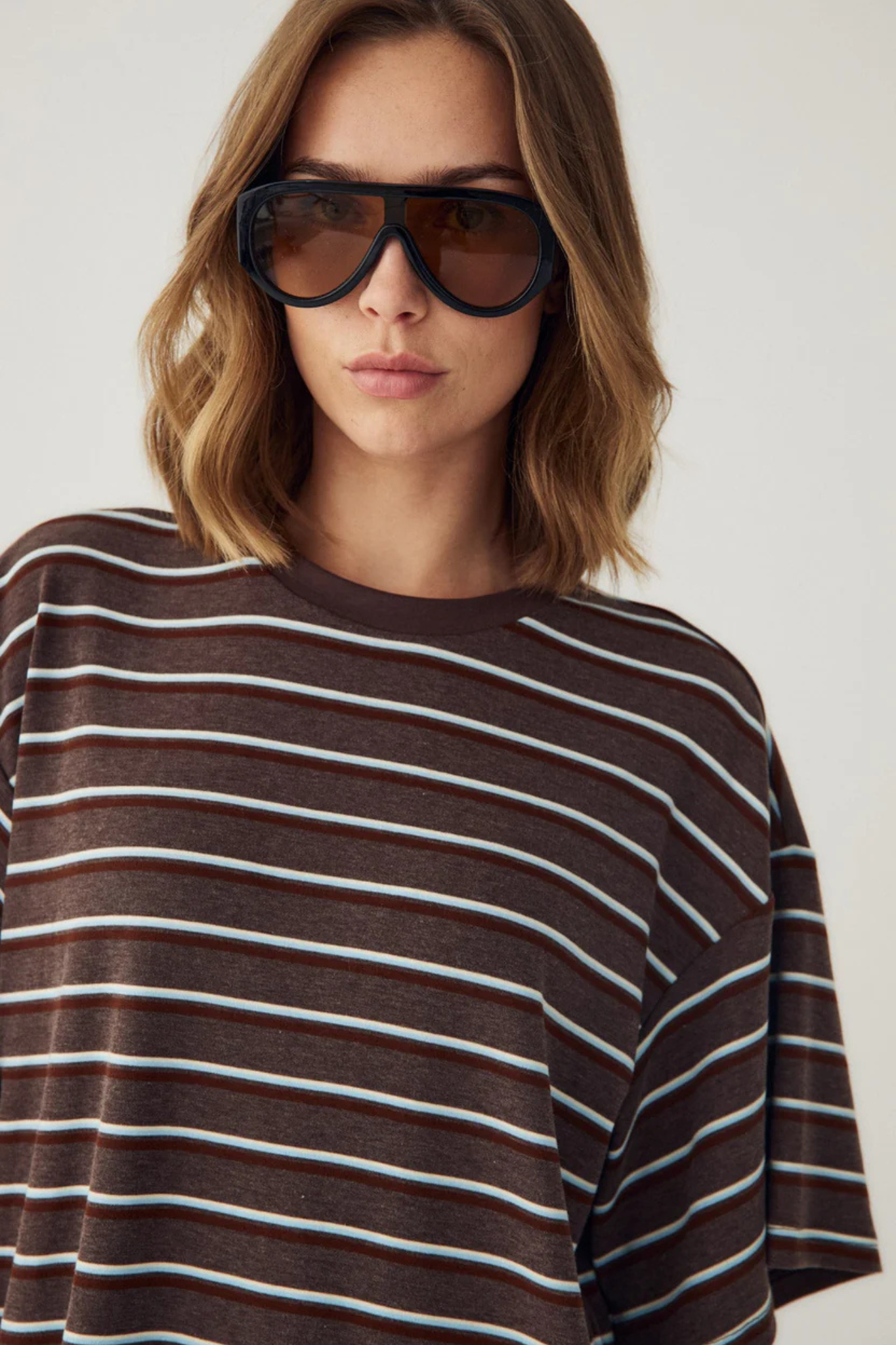 MURPHIE TOP - DALMA BLUE STRIPE