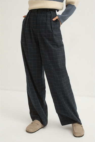 FEBROS PANTS - NAVY CHECKS