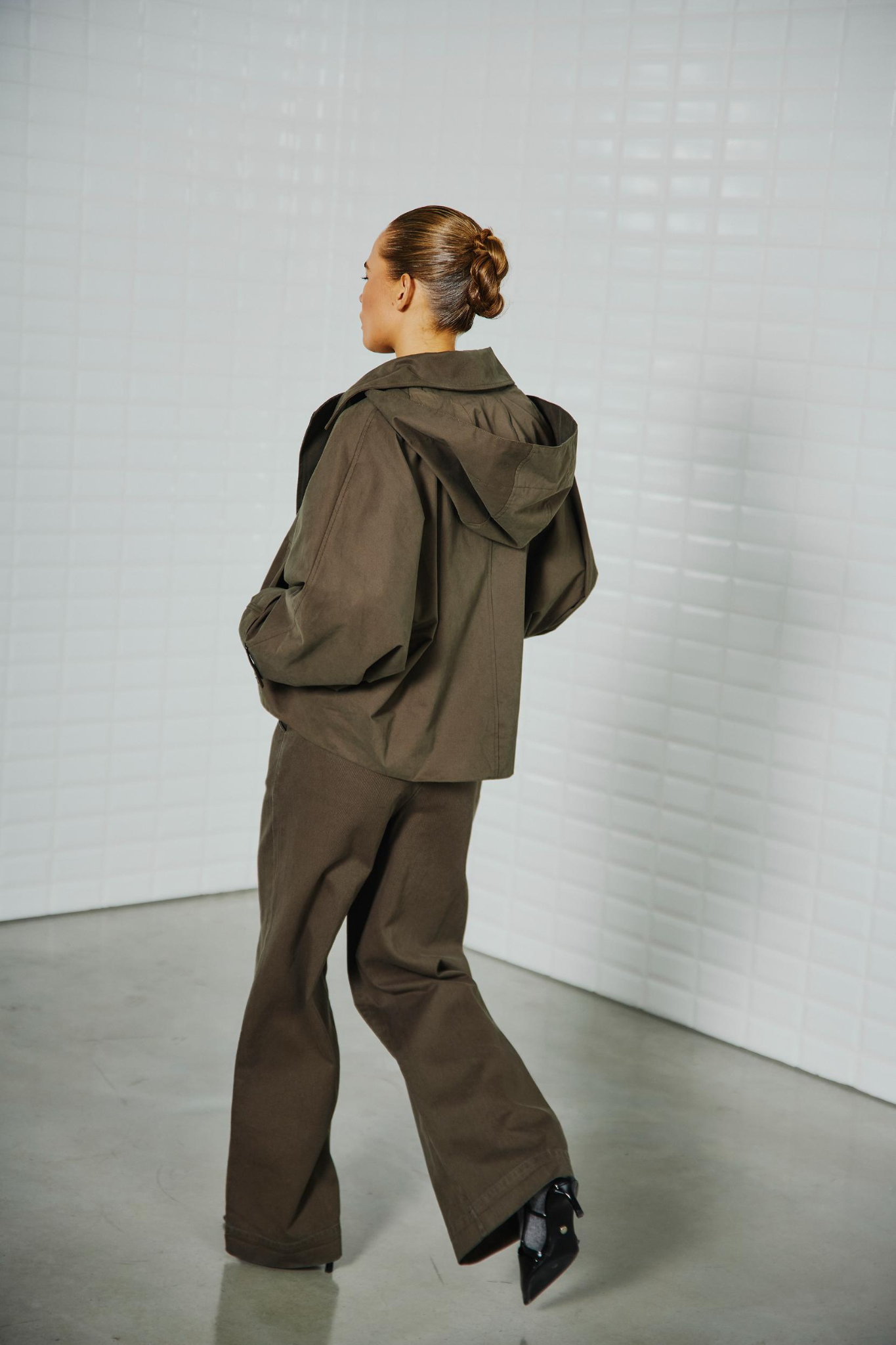 LALAIA HOODED JACKET - MIDNIGHT GREEN