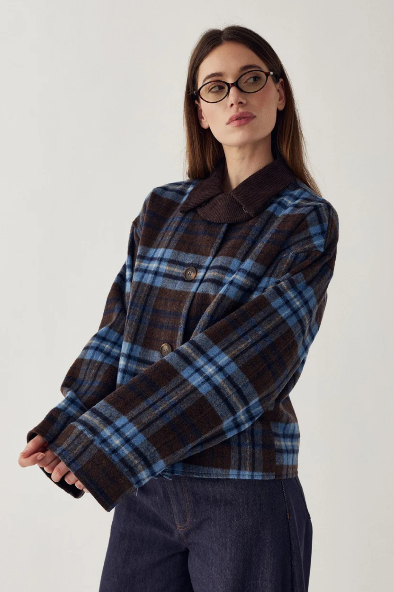 MAIYA JACKET - DALIYAH BLUE CHECK