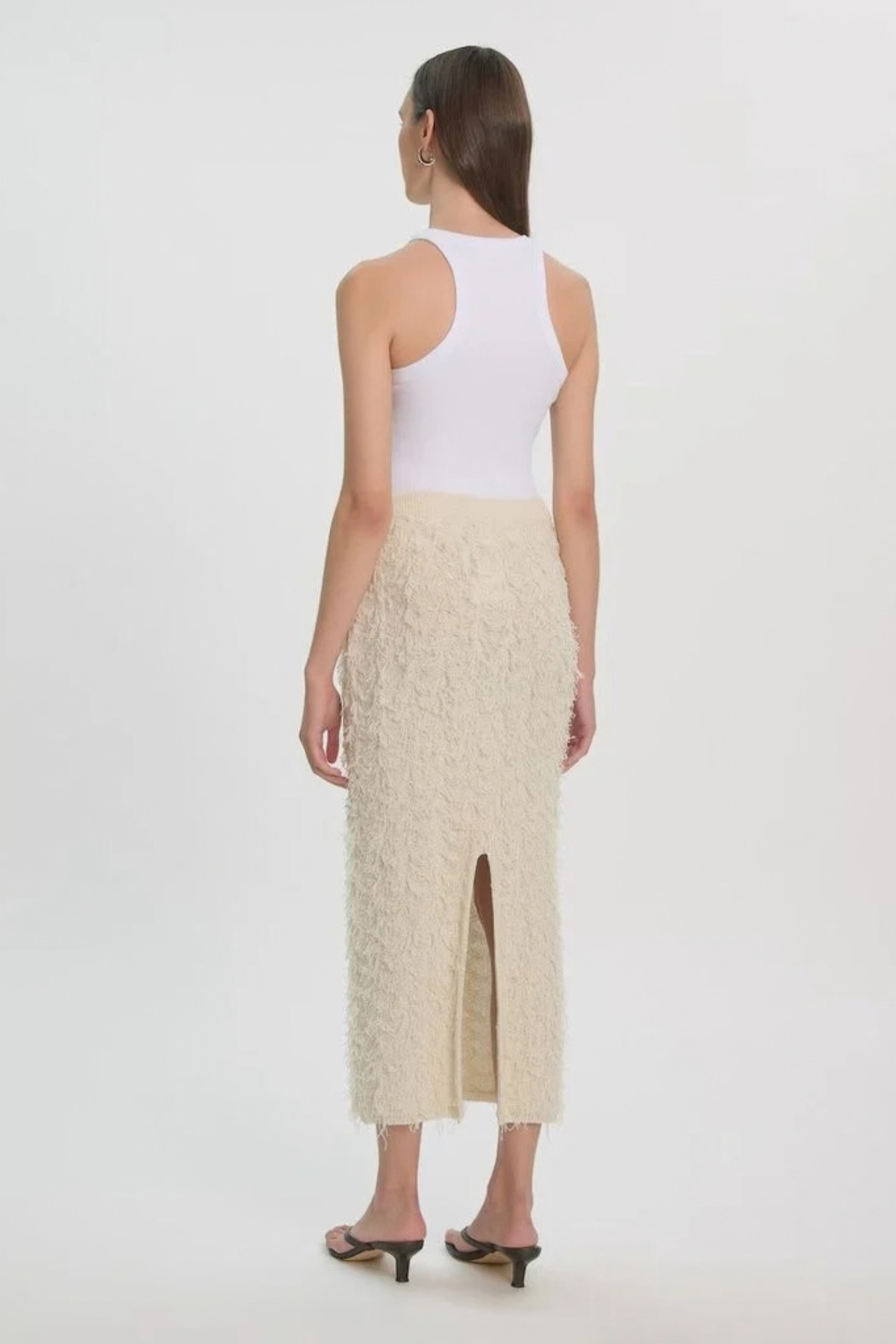 ZAZOU KNIT SKIRT - CREAM
