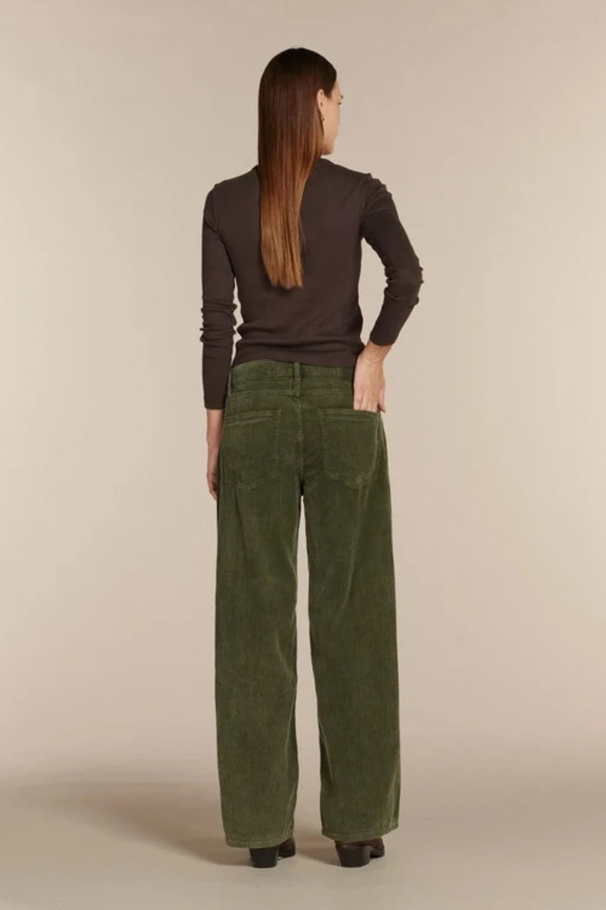 RIVER CORDUROY DYE JEANS - ARMY SAGE