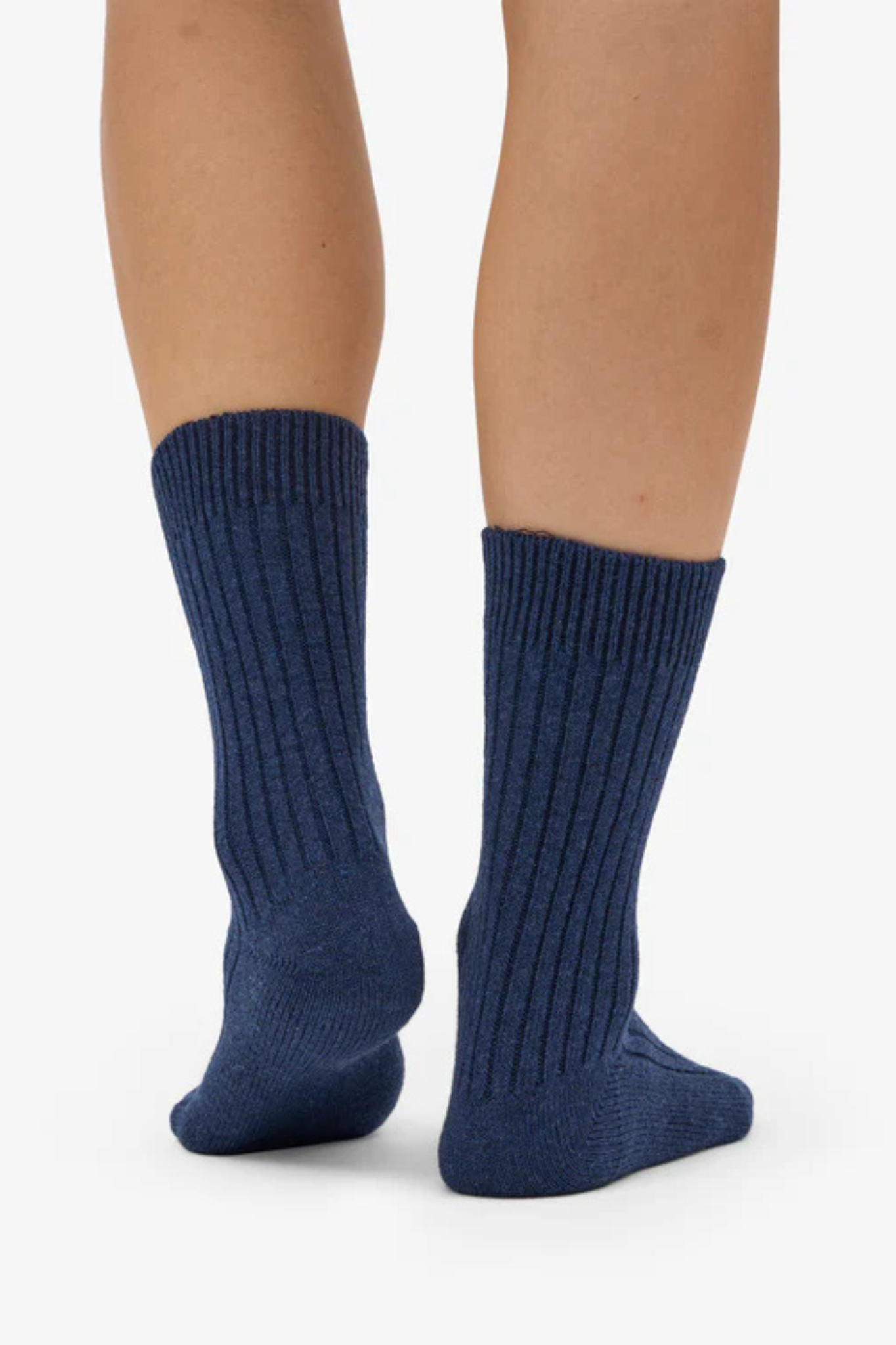 MERINO WOOL BLEND SOCK - MARINE BLUE