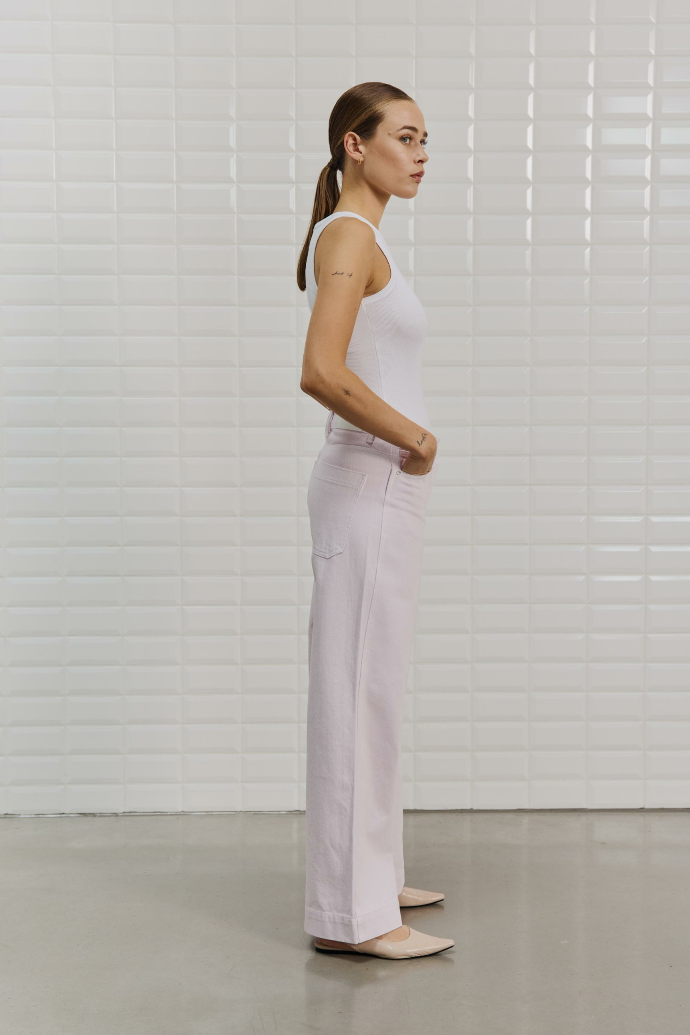 ANTONIA WIDE PANT - LAVERNDER SKY