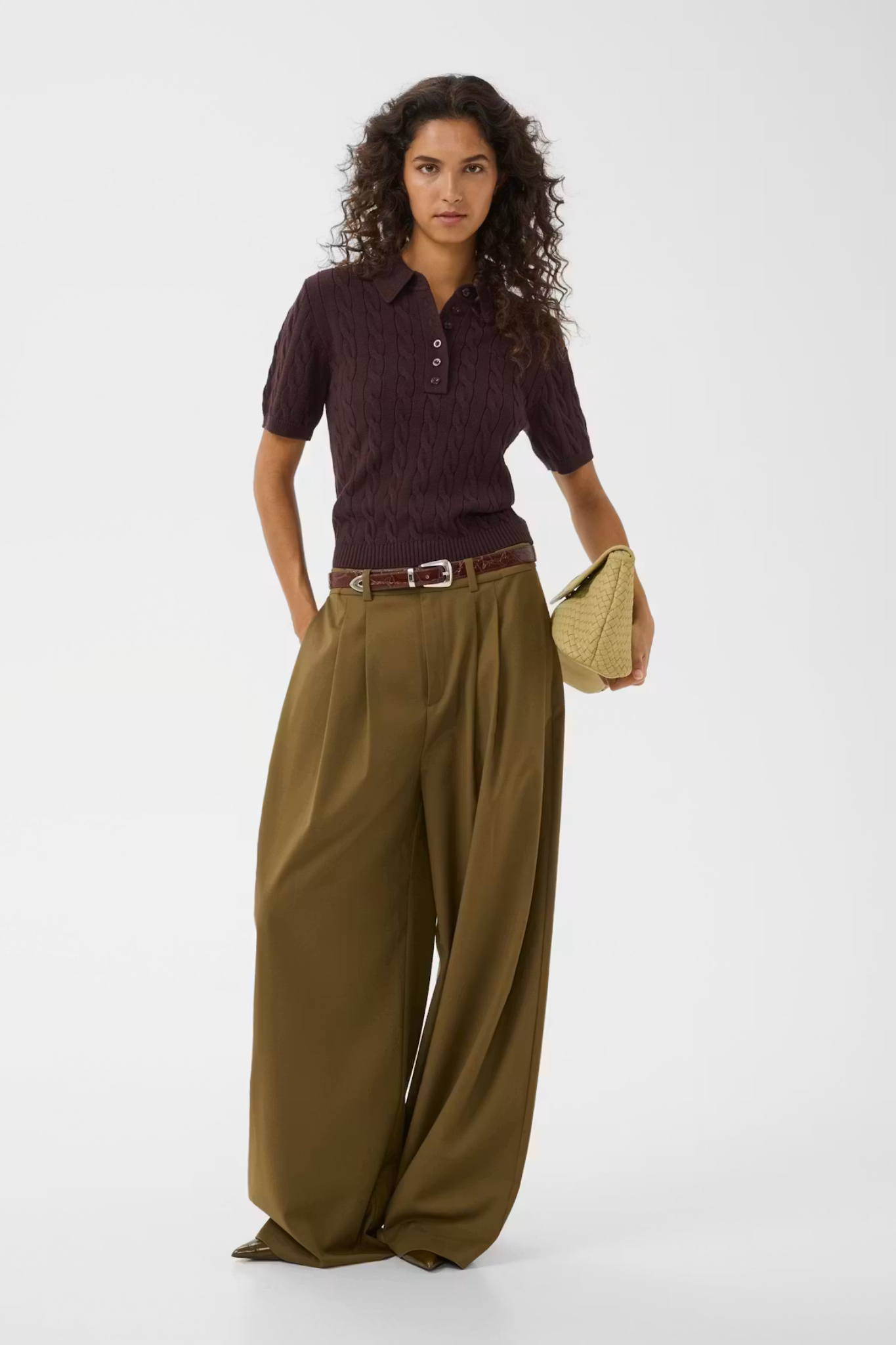 THILLA POLOSHIRT - BROWN