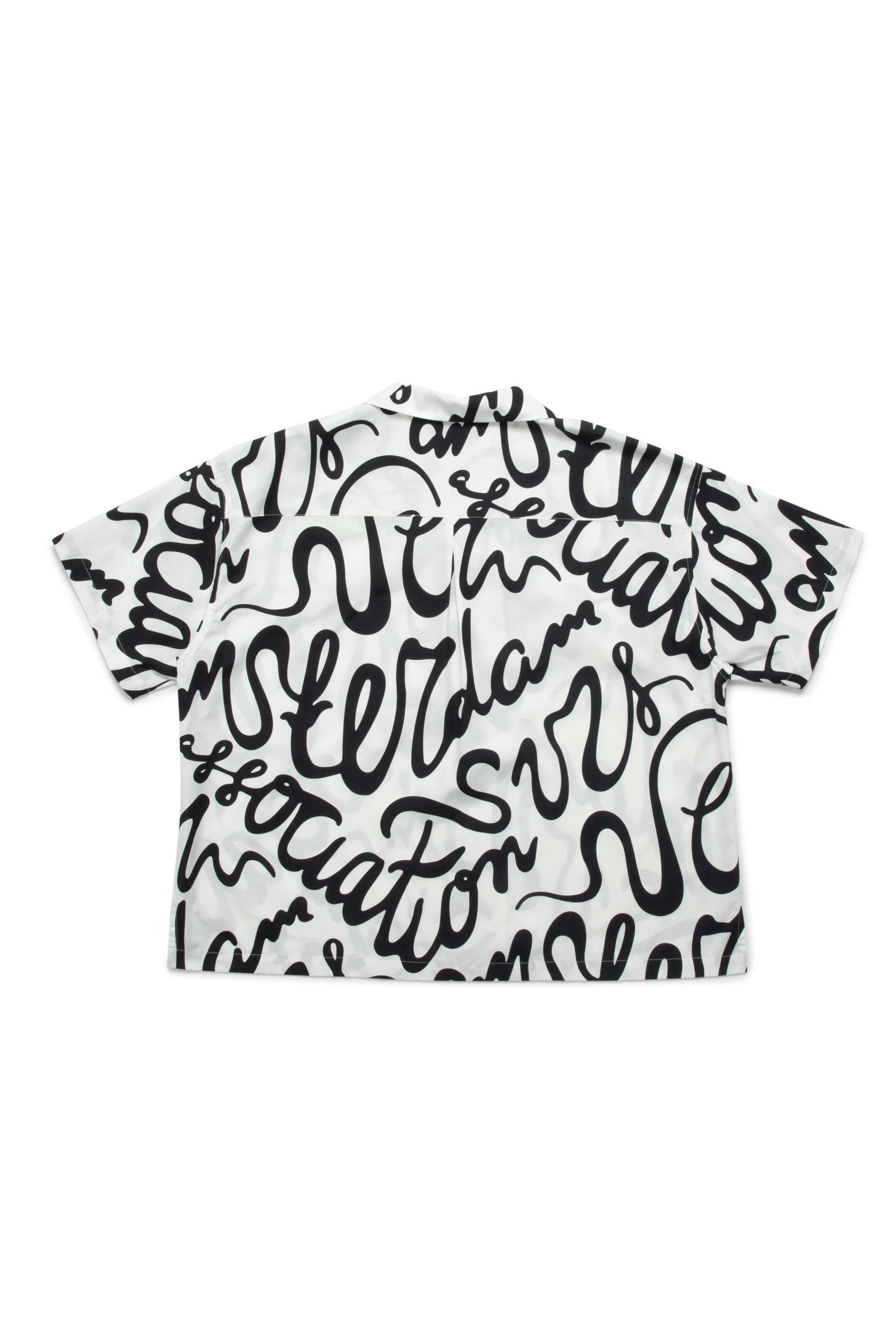 WIJK TULIP SHIRT - WHITE/BLACK