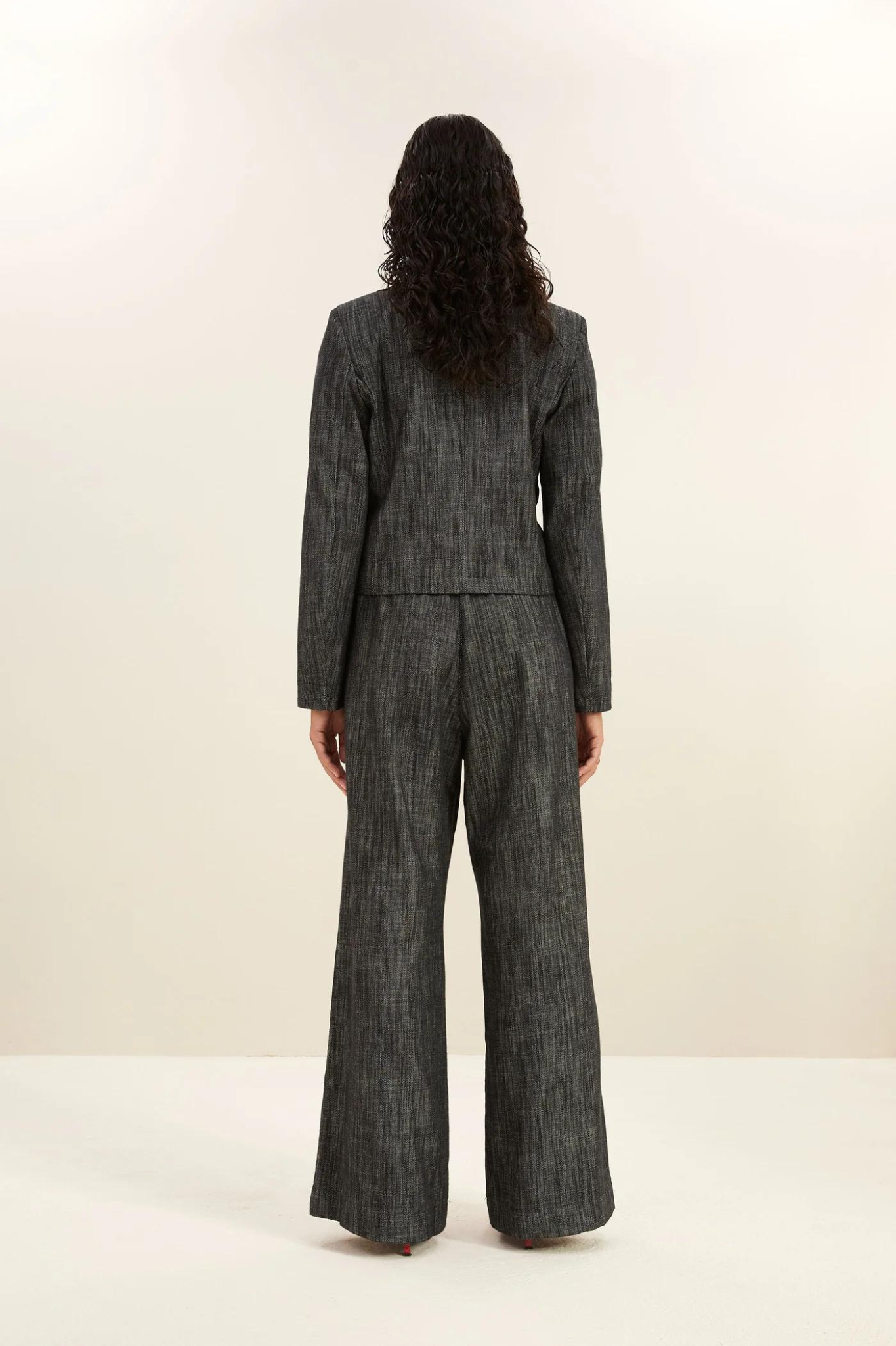 ADINA TWILL BLAZER - JET BLACK