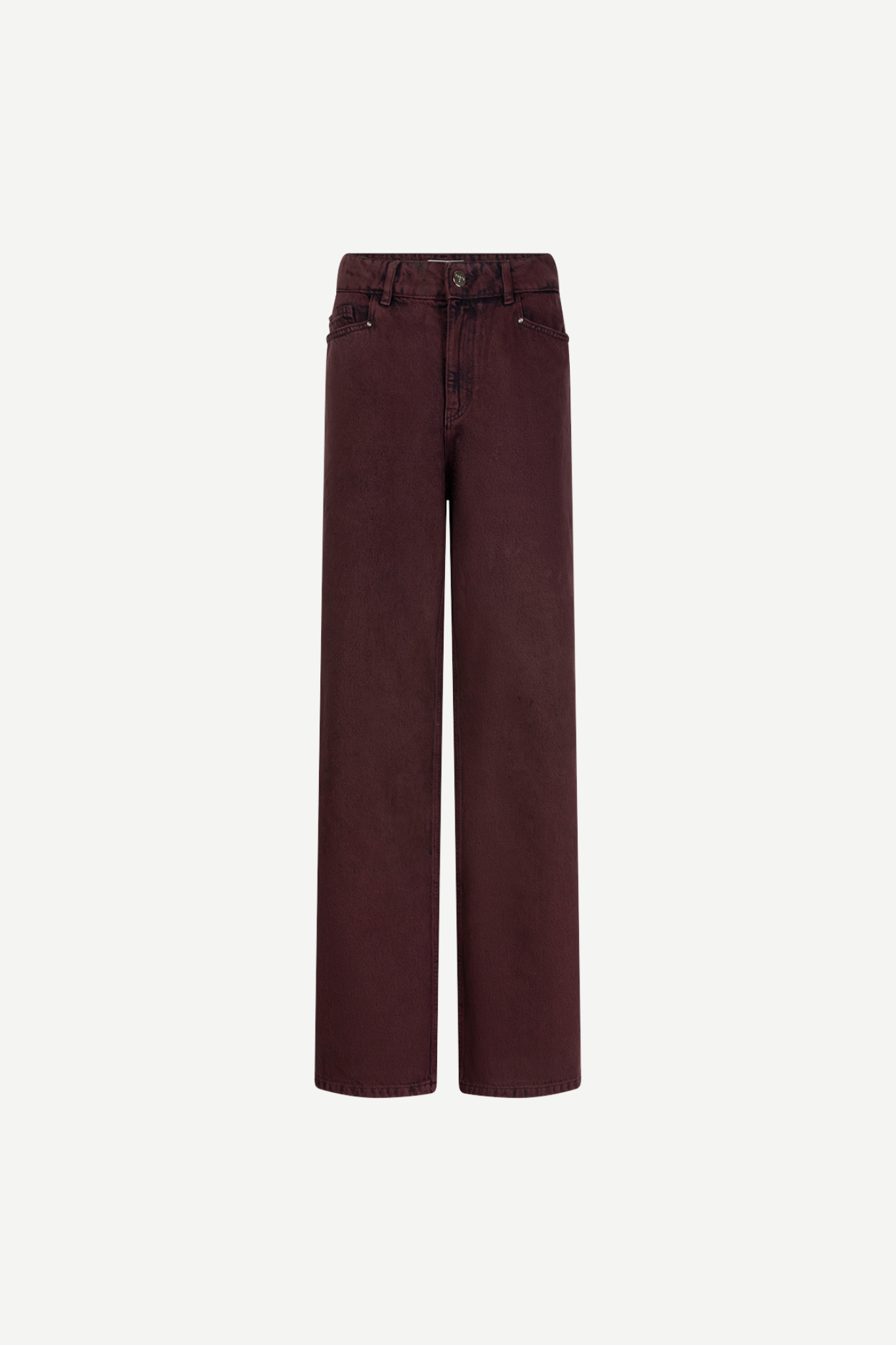 NUIT WIDE LEG JEANS - MULBERRY RED