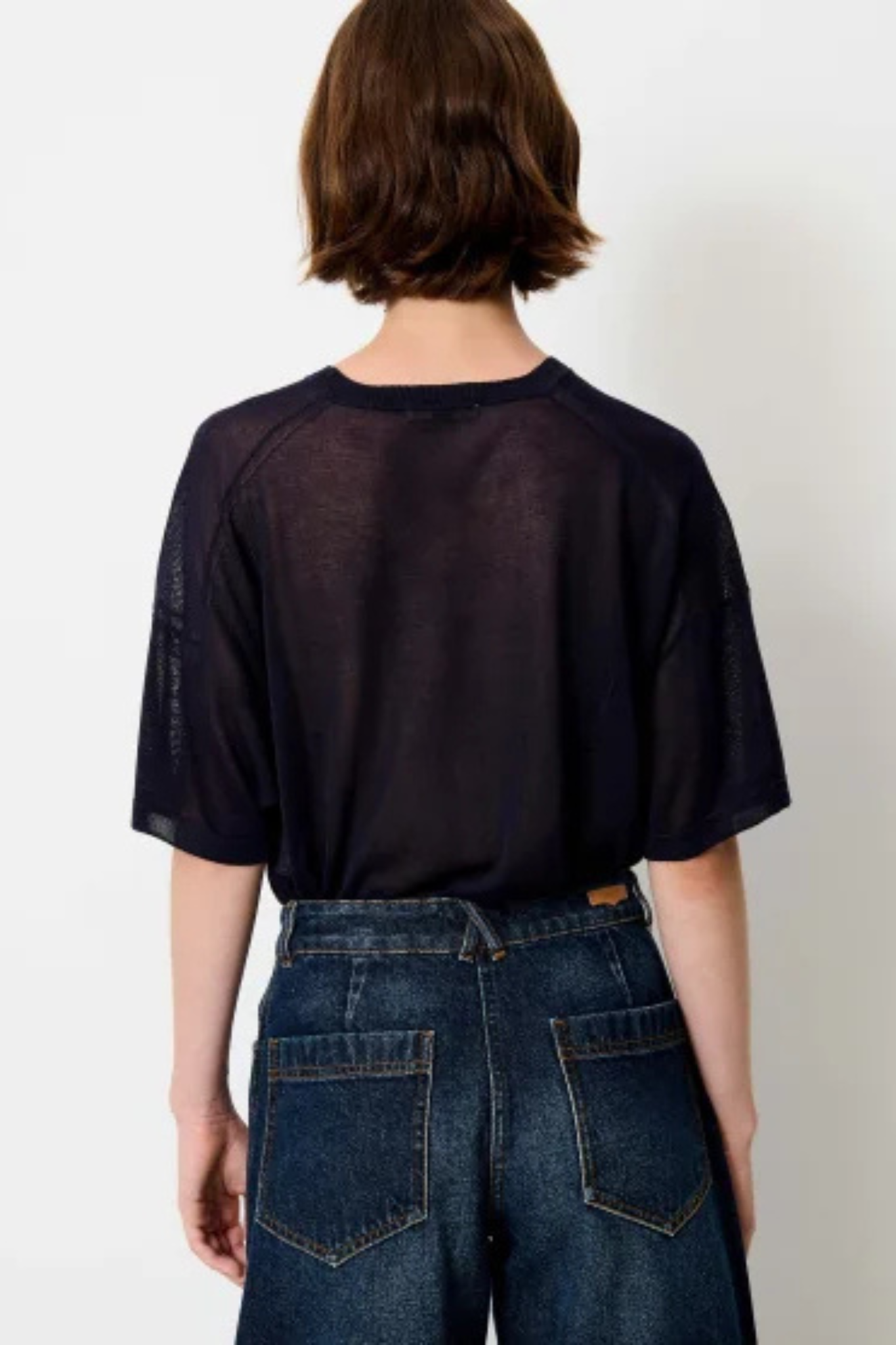 RONN SHORT SLEEVES KNIT T-SHIRT - NAVY