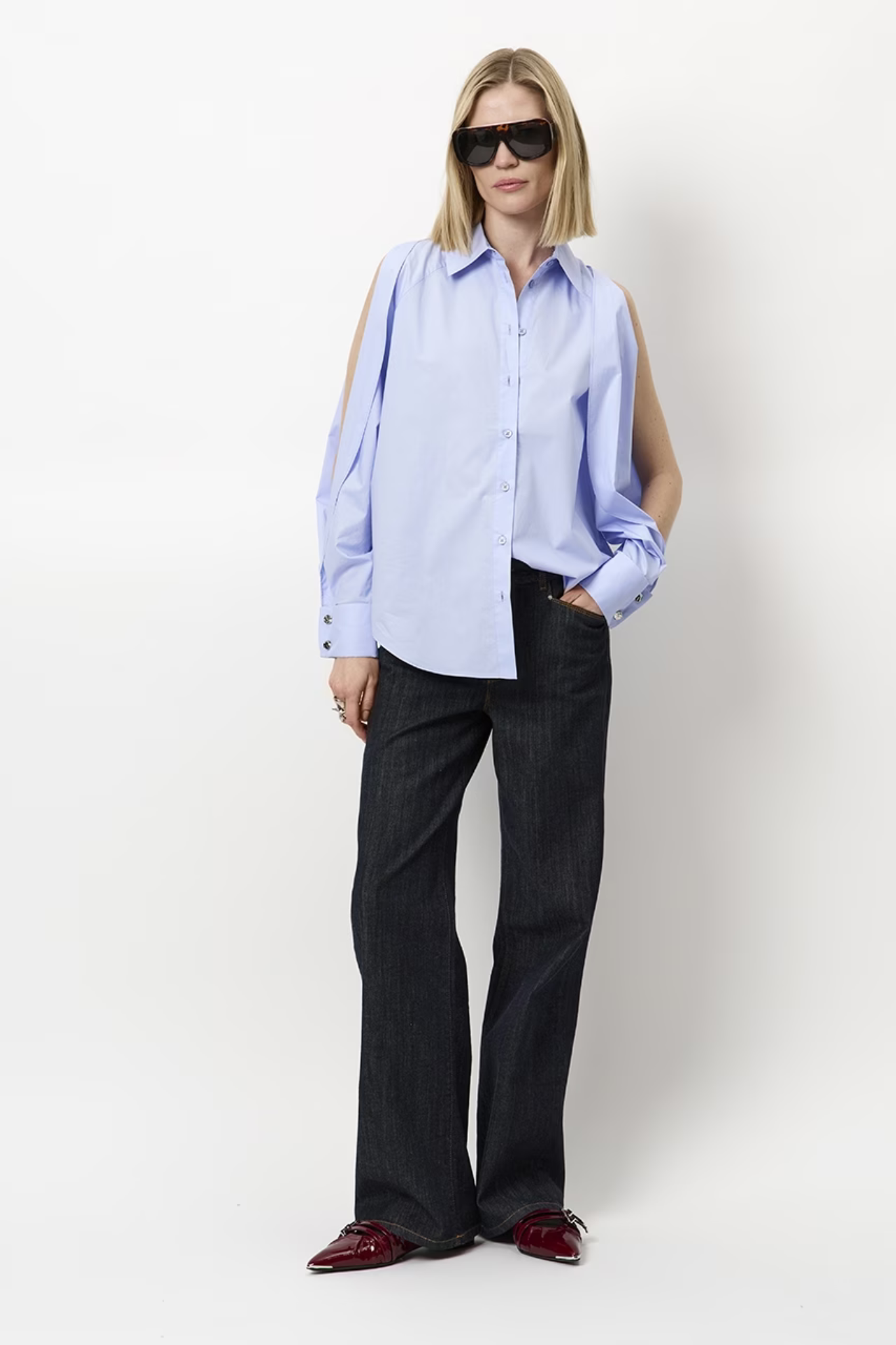 CHAMPLIN OPEN T-SHIRT - BLUE MIST