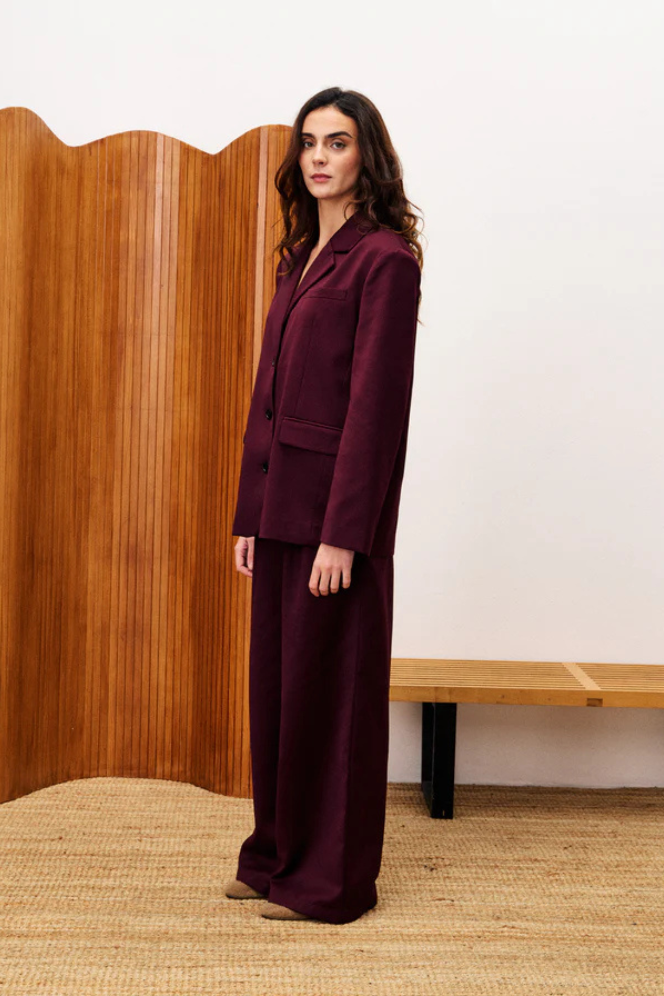HIBISCUS  PANTS - BORDEAUX