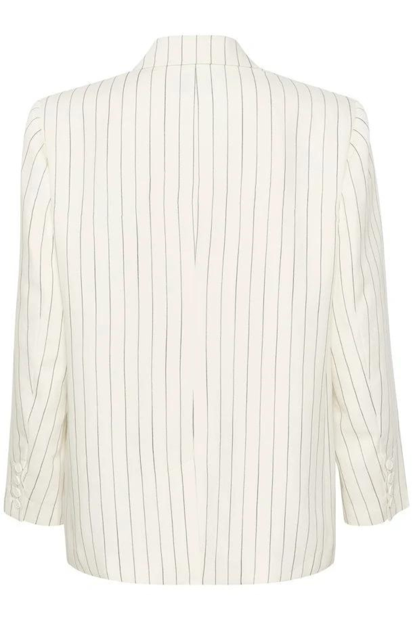 LIZAGZ LINEN PINSTRIPE BLAZER - EGRET LINEN PINSTRIPE