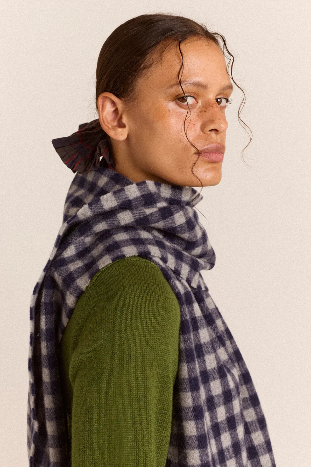 SYSTER WOLEN SJAAL - WILLOW GINGHAM