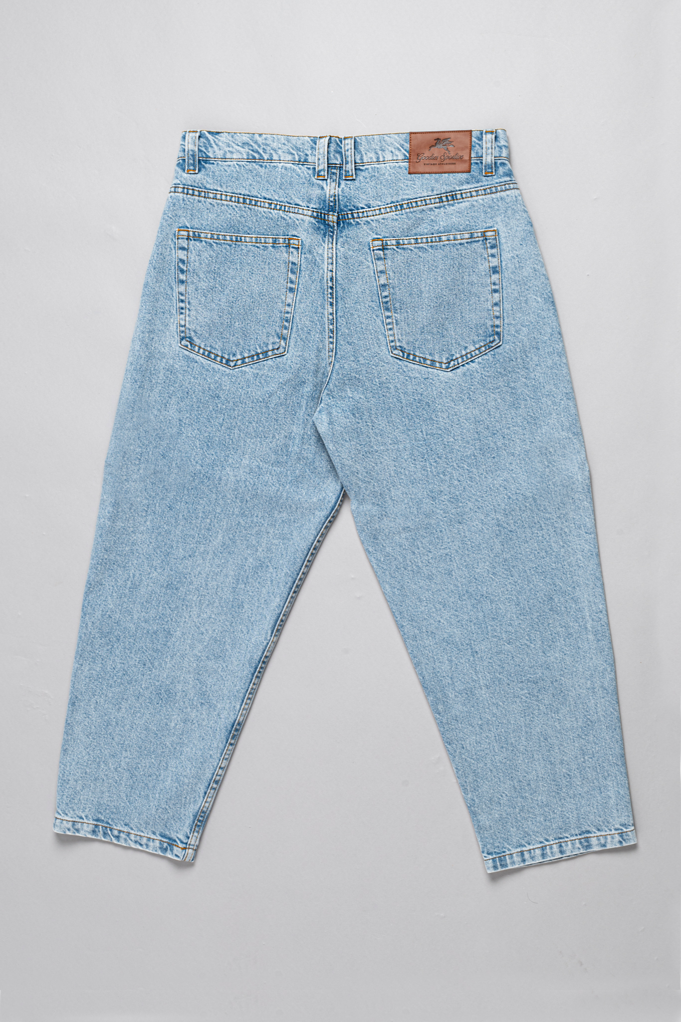 RELAXED CROP JEANS - LIGHT BLUE