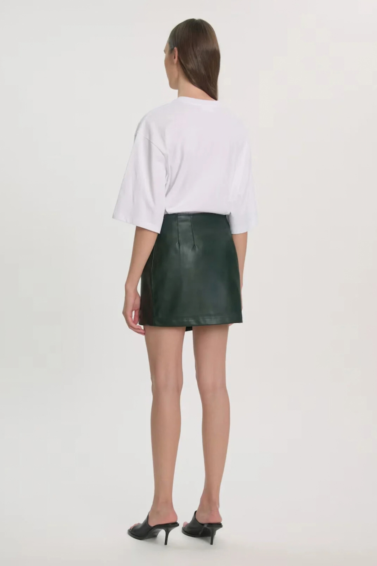 MARIKE PU SKIRT - SCARAB