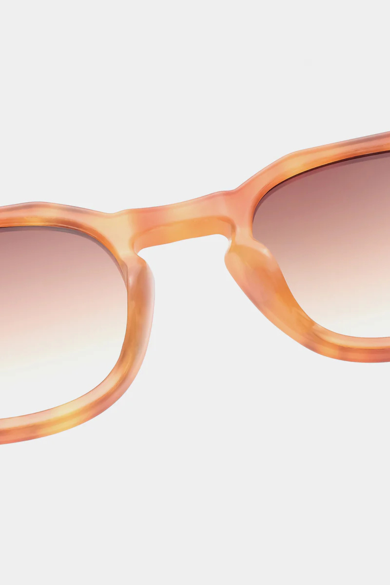 A. Kjaerbede zan sunglasses in burnt amber / orange. Close front view