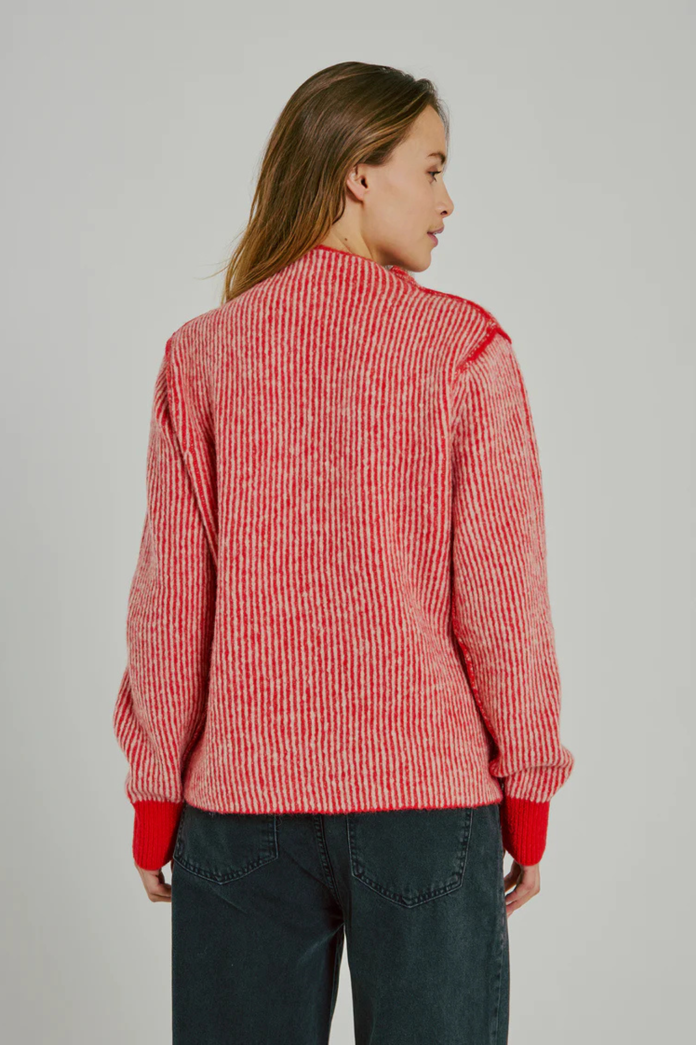 AMES KNIT TOP - RED STRIPE