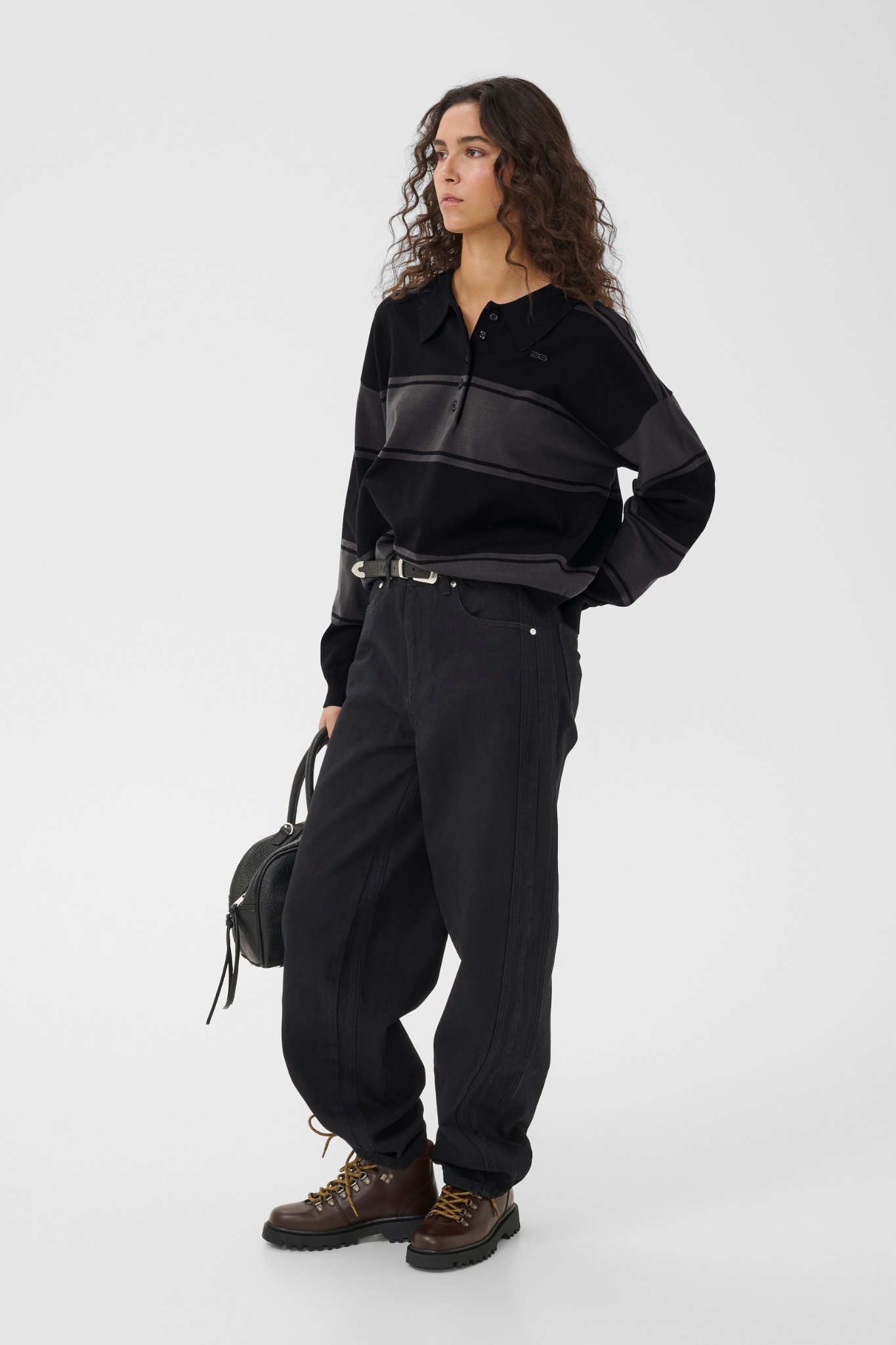 MAWI HW BALLON JEANS - BLACK WASHED