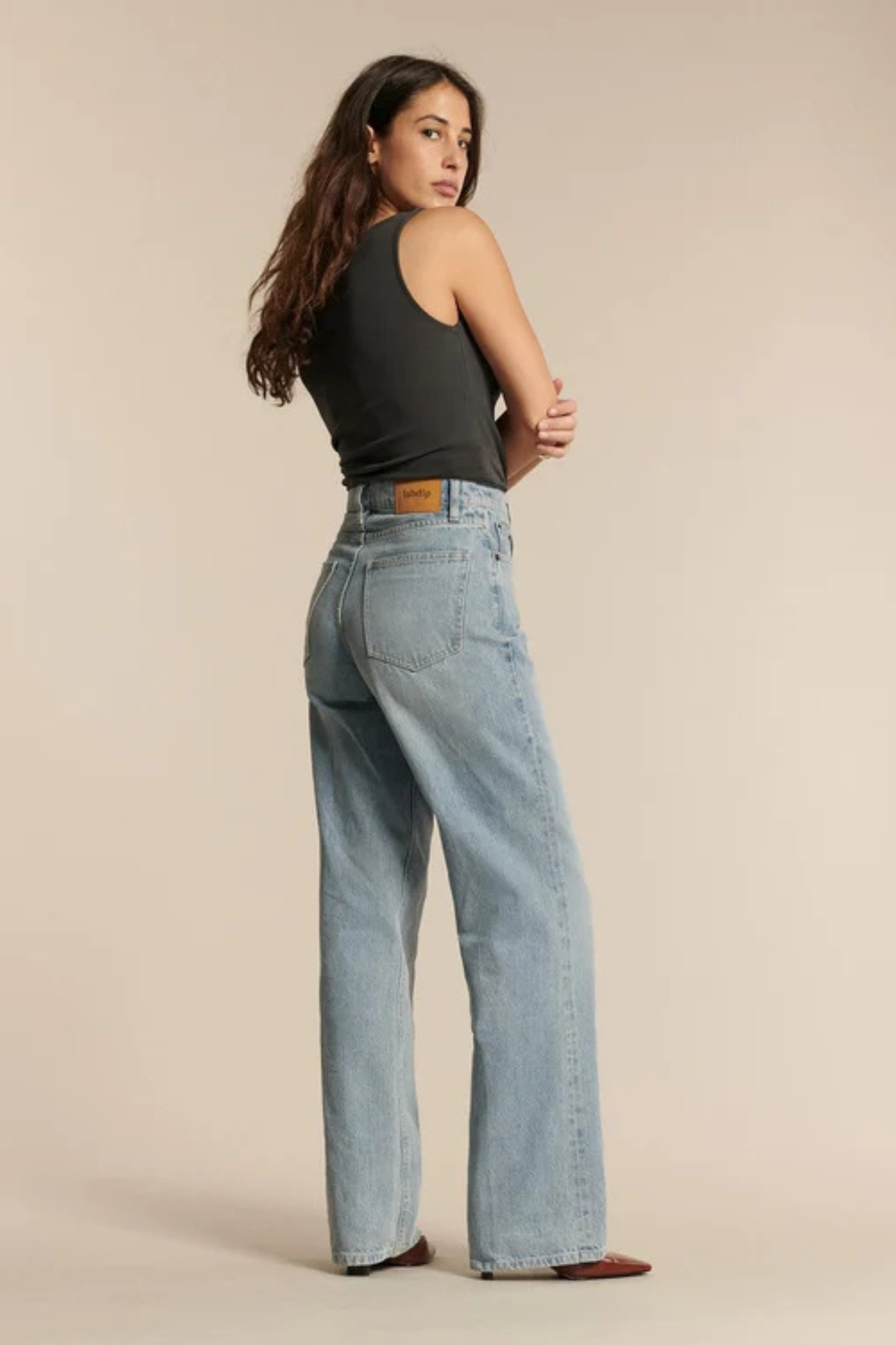 SULLY LONG DENIM JEANS - STONE BEACH