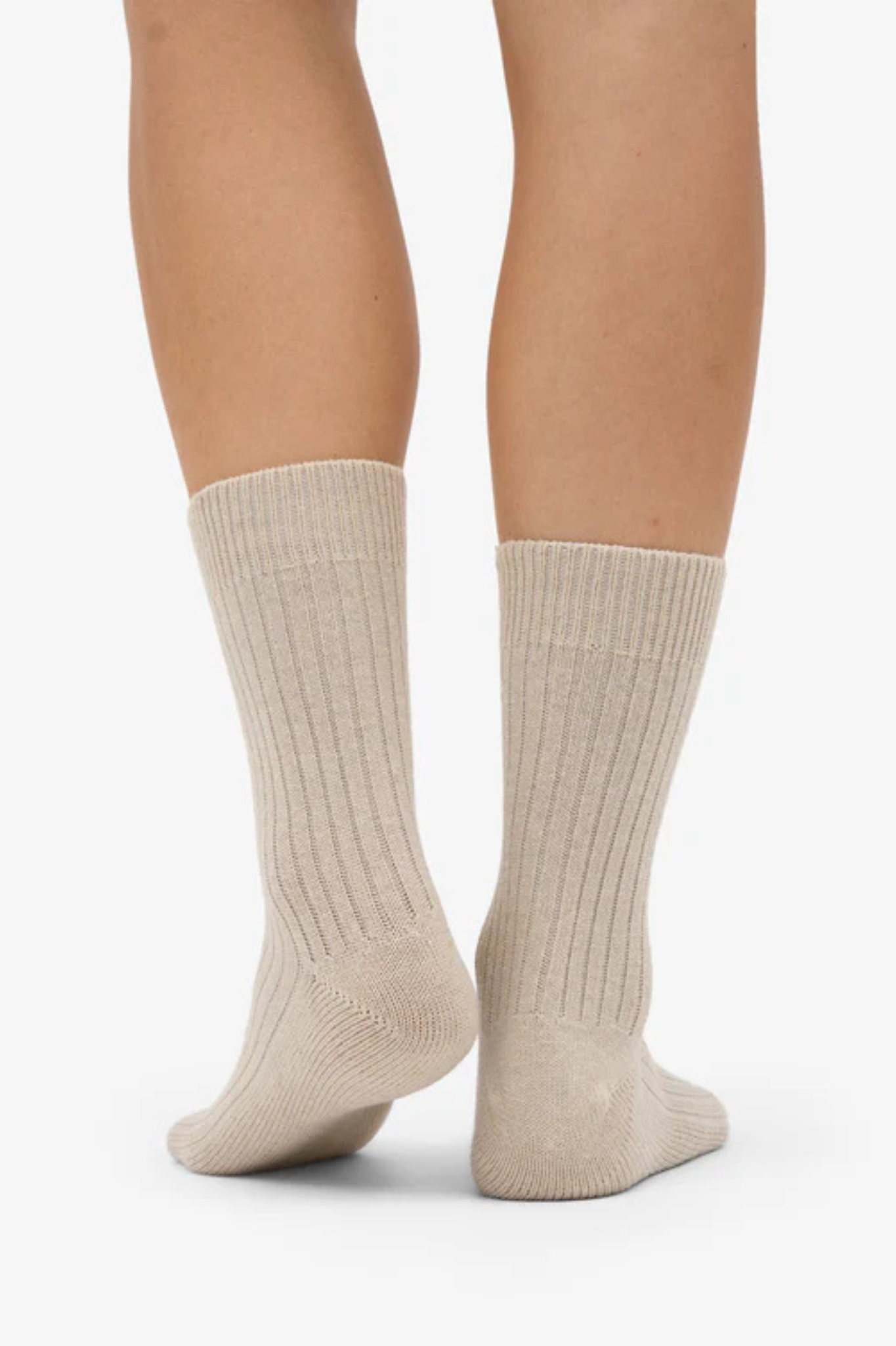 MERINO WOOL BLEND SOCK - IVORY WHITE