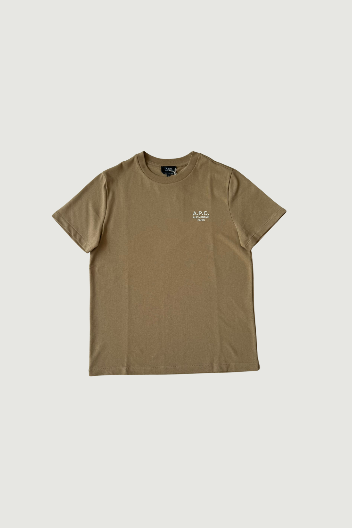 STANDARD T-SHIRT  RUE MADAME - BEIGE FONCE/ECRU