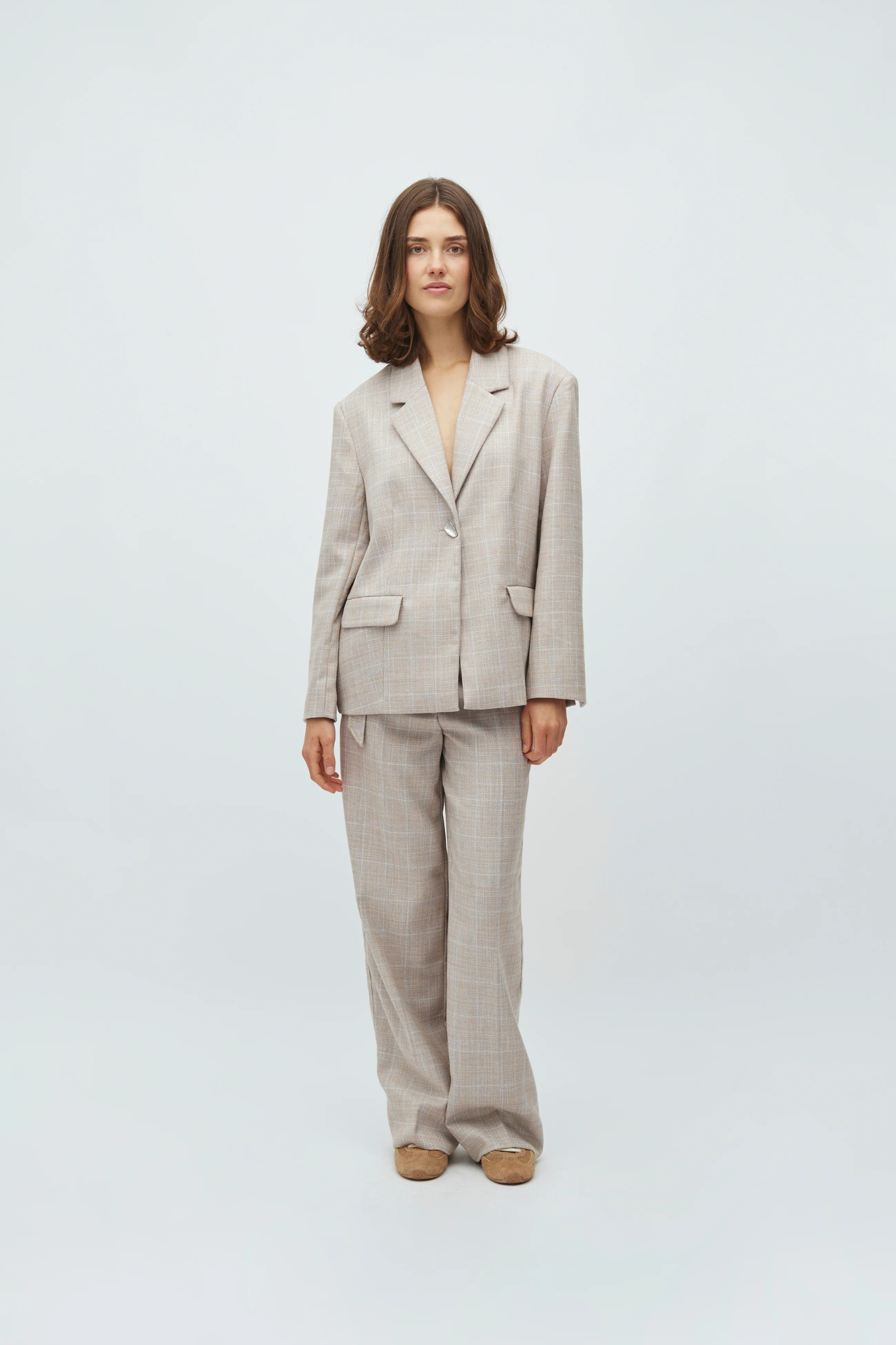 HOWLA LASLO BLAZER - BEIGE CHECK