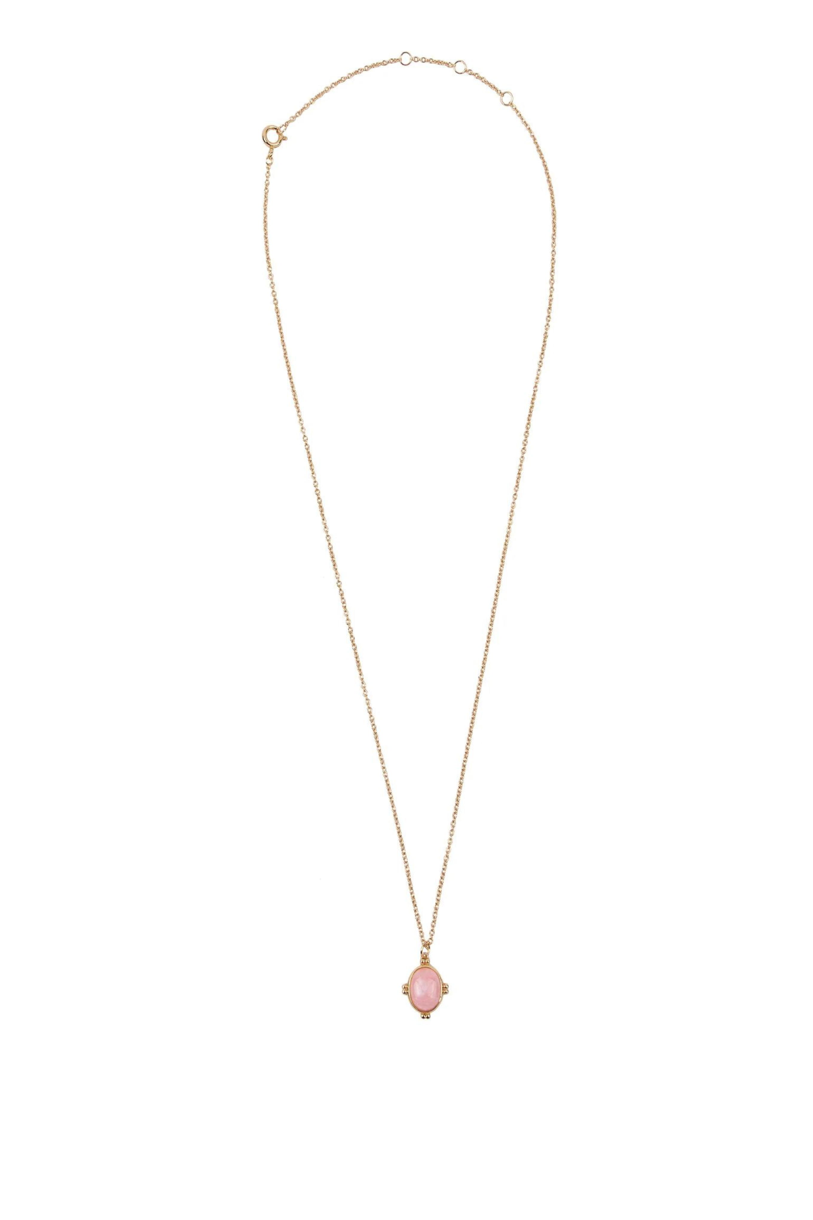 AMOUR MARBLE NECKLACE  - LIGHT PINK