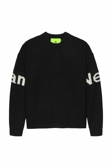 NAME CREW KNITWEAR - BLACK