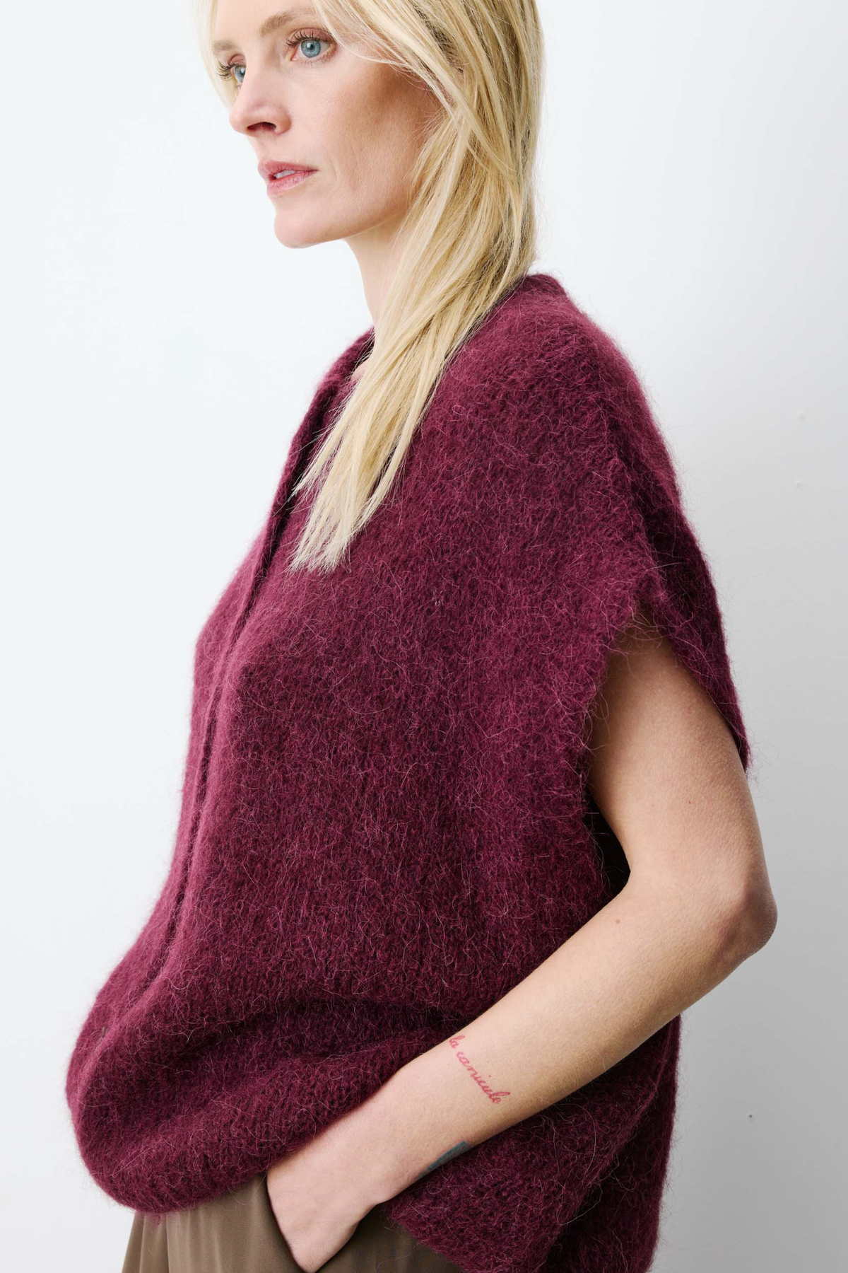 ADDISON CARDIGAN - AUBERGINE