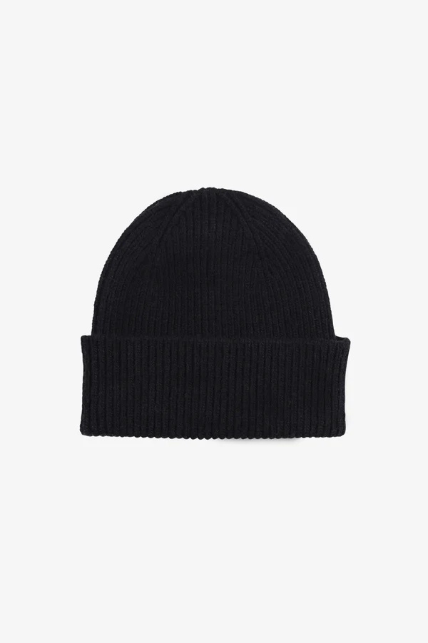 MERINO WOOL BEANIE - DEEP BLACK