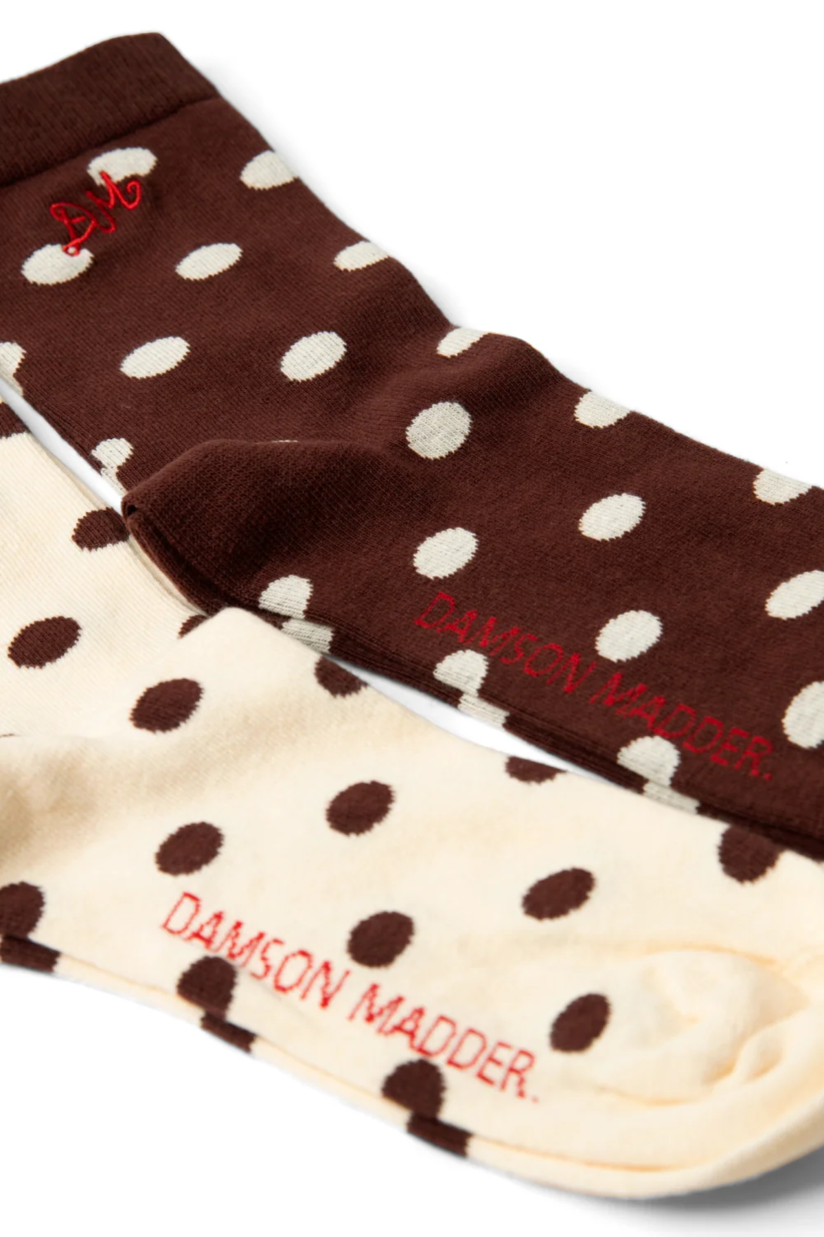 2 PACK SPOT SOCK - CHOC & ECRU SPOT