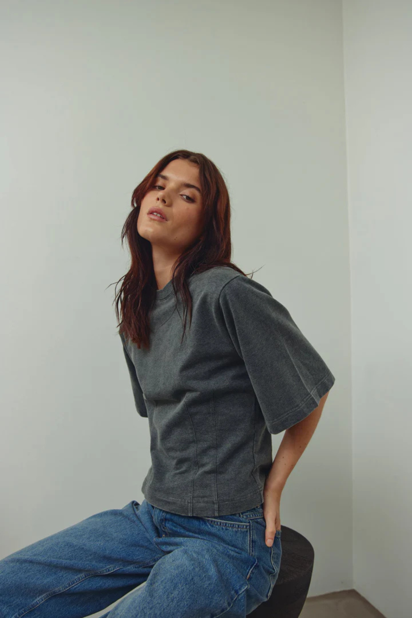 MARIGOLD T-SHIRT - GREY WASH